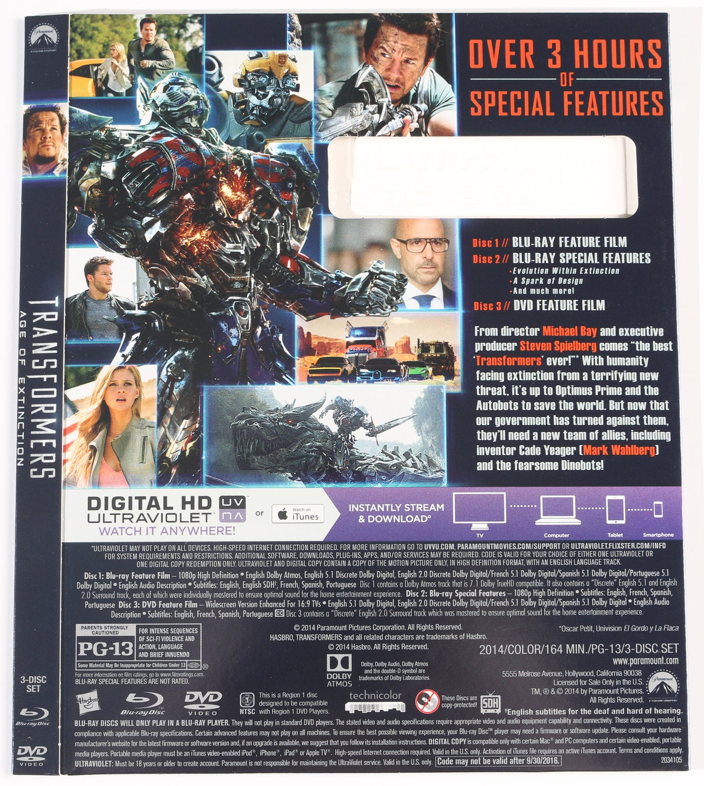 
                  
                    Mark Wahlberg as Cade Yeager in Transformers: Age of Extinction Signed Blu-Ray Cover
                  
                