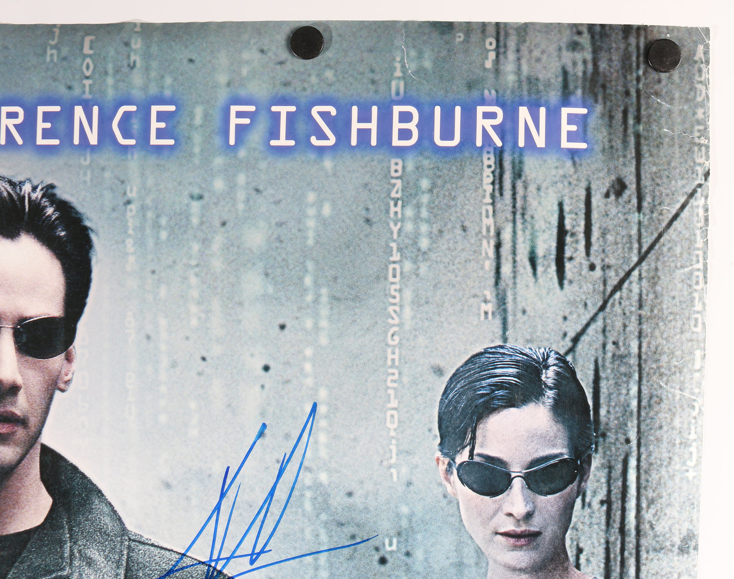 
                  
                    Keanu Reeves as Neo & Joe Pantoliano as Cypher in The Matrix (Beckett) Signed 27x40 Poster
                  
                