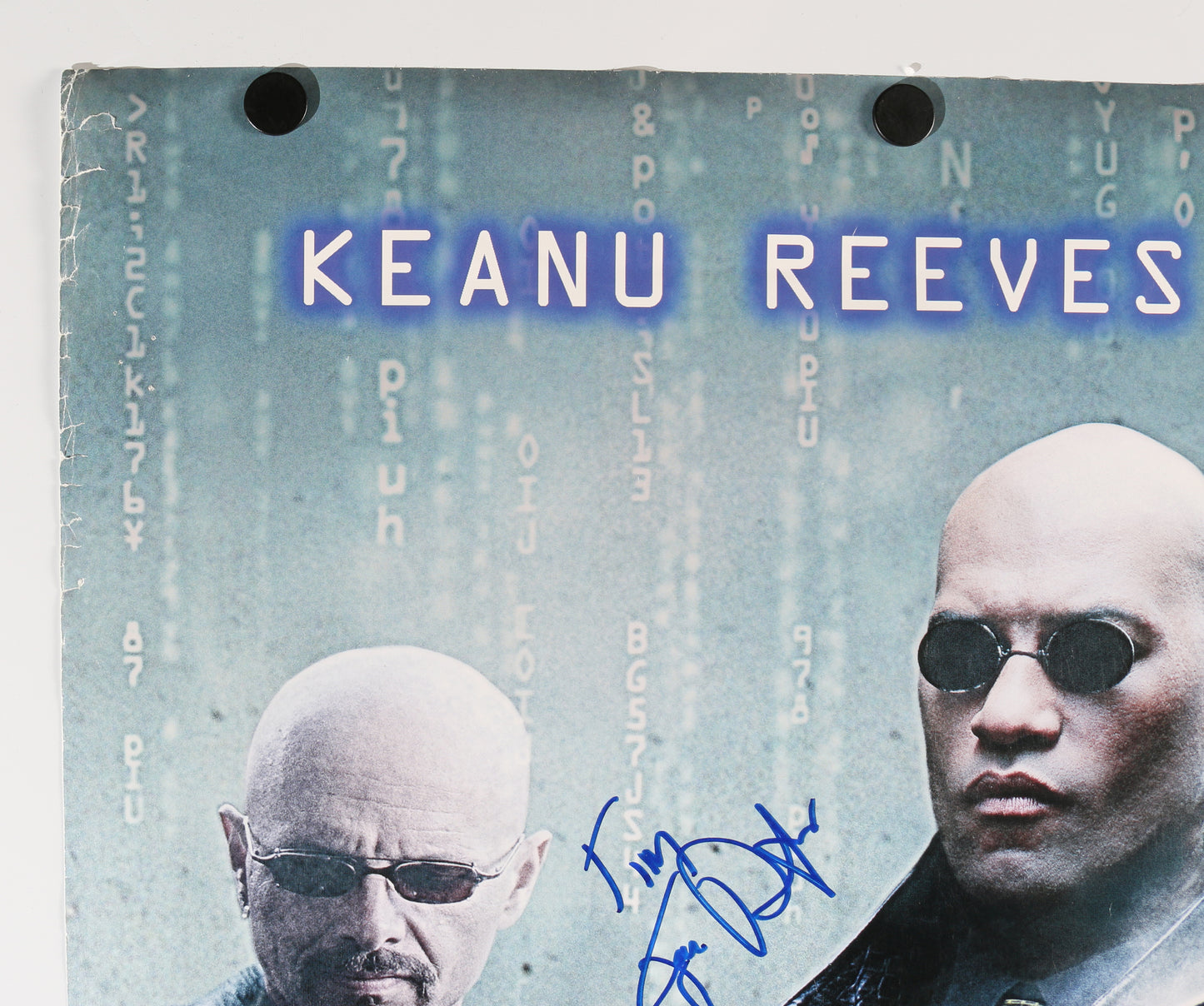 
                  
                    Keanu Reeves as Neo & Joe Pantoliano as Cypher in The Matrix (Beckett) Signed 27x40 Poster
                  
                