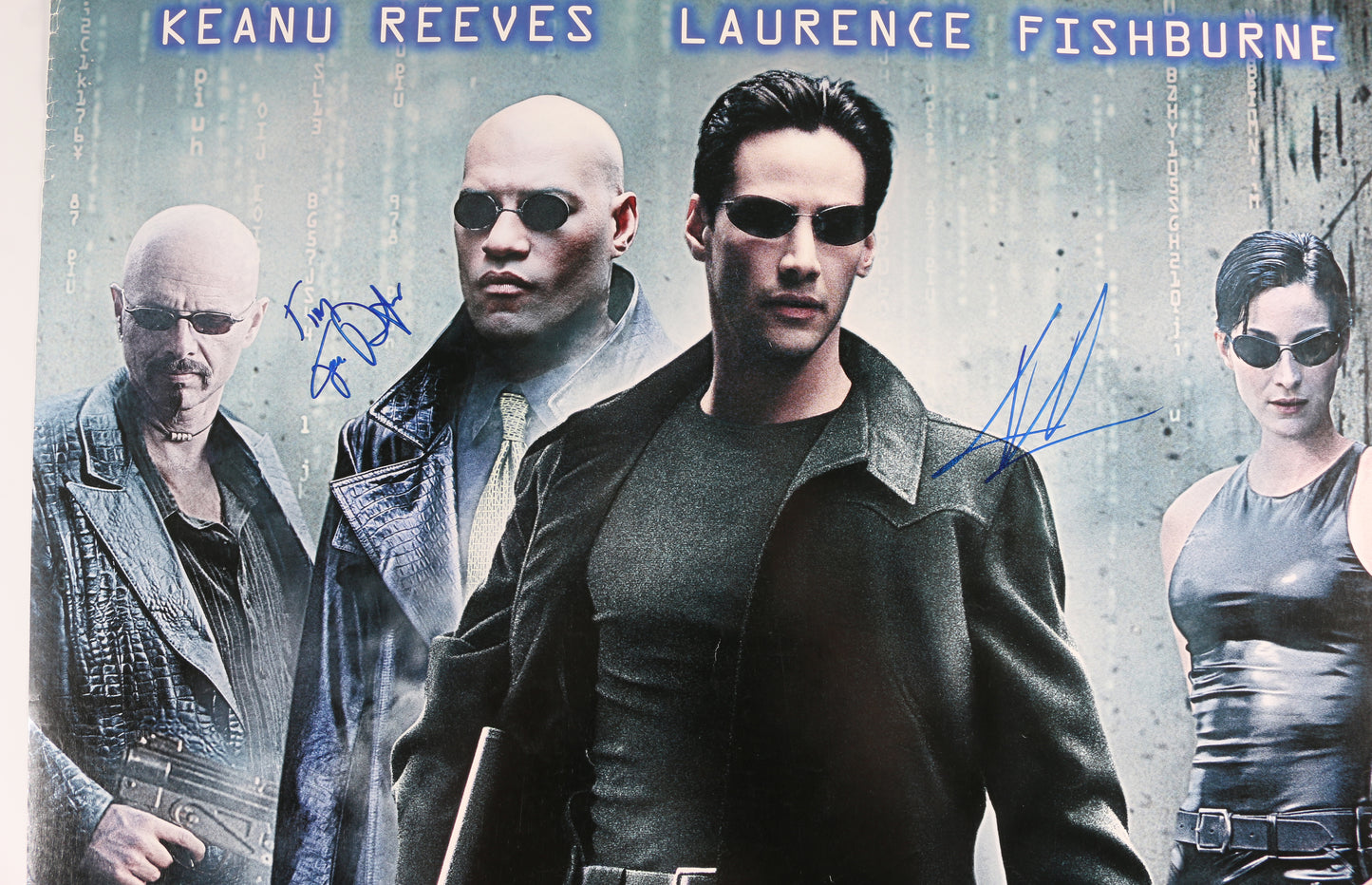 
                  
                    Keanu Reeves as Neo & Joe Pantoliano as Cypher in The Matrix (Beckett) Signed 27x40 Poster
                  
                