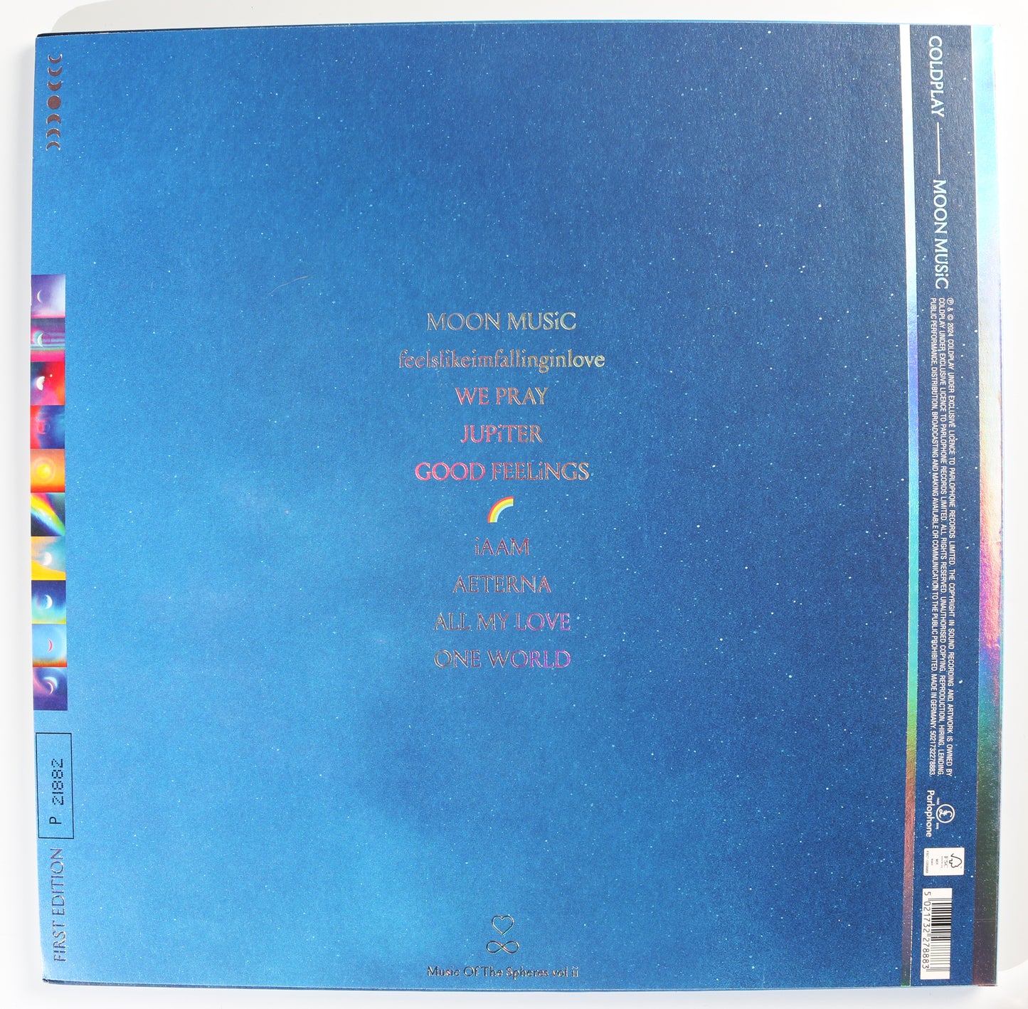 
                  
                    Coldplay: Moon Music LP 12" Vinyl Record Insert Signed by Jonny Buckland, Will Champion, Guy Berryman, & Chris Martin
                  
                