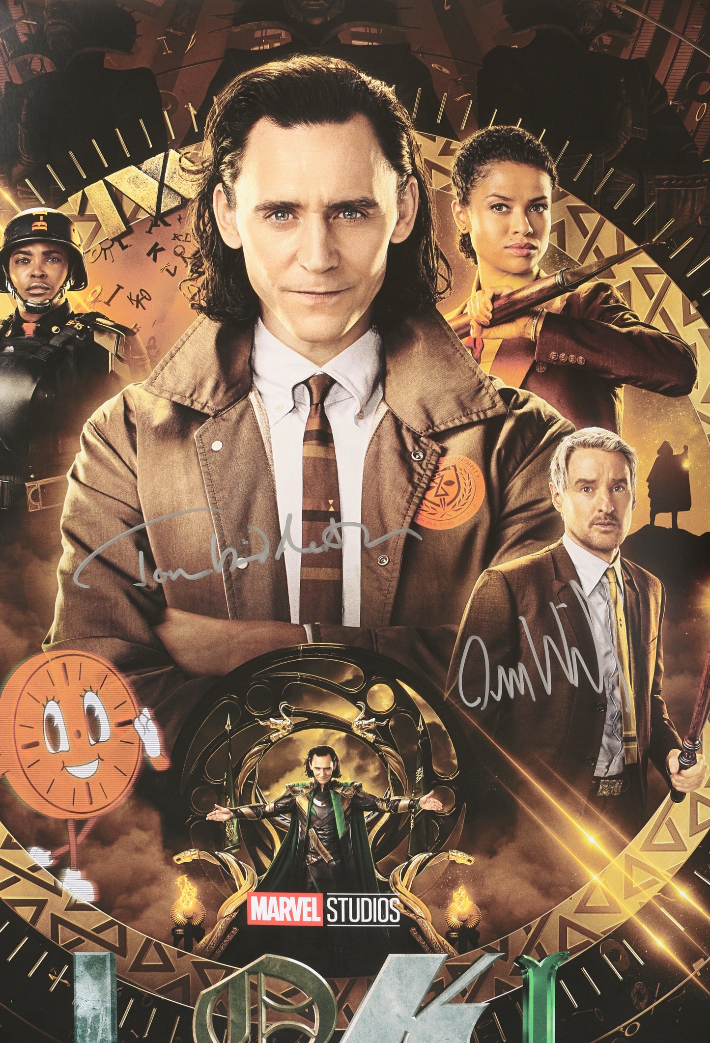 
                  
                    Loki 22x33.5 Poster (SWAU) Cast Signed by Tom Hiddleston, Owen Wilson, Sophia Di Martino, & Jonathan Majors
                  
                