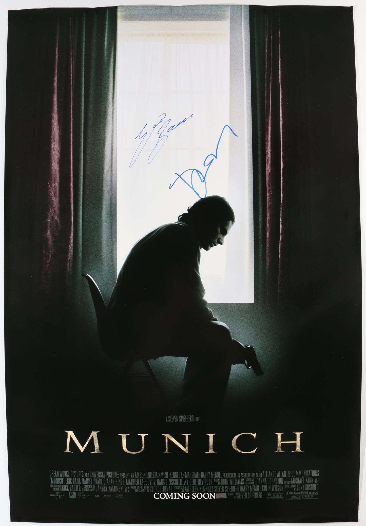 
                  
                    Eric Bana as Avner & Daniel Craig as Steve in Munich (Celebrity Authentics) Signed 27x40 Poster
                  
                