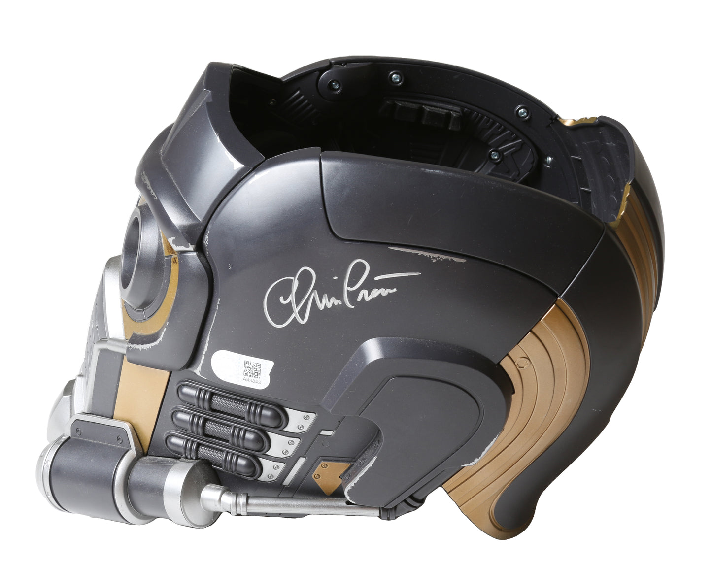 
                  
                    Chris Pratt as Star-Lord in Guardians of the Galaxy (SWAU) Signed Hasbro Legends Series Helmet
                  
                