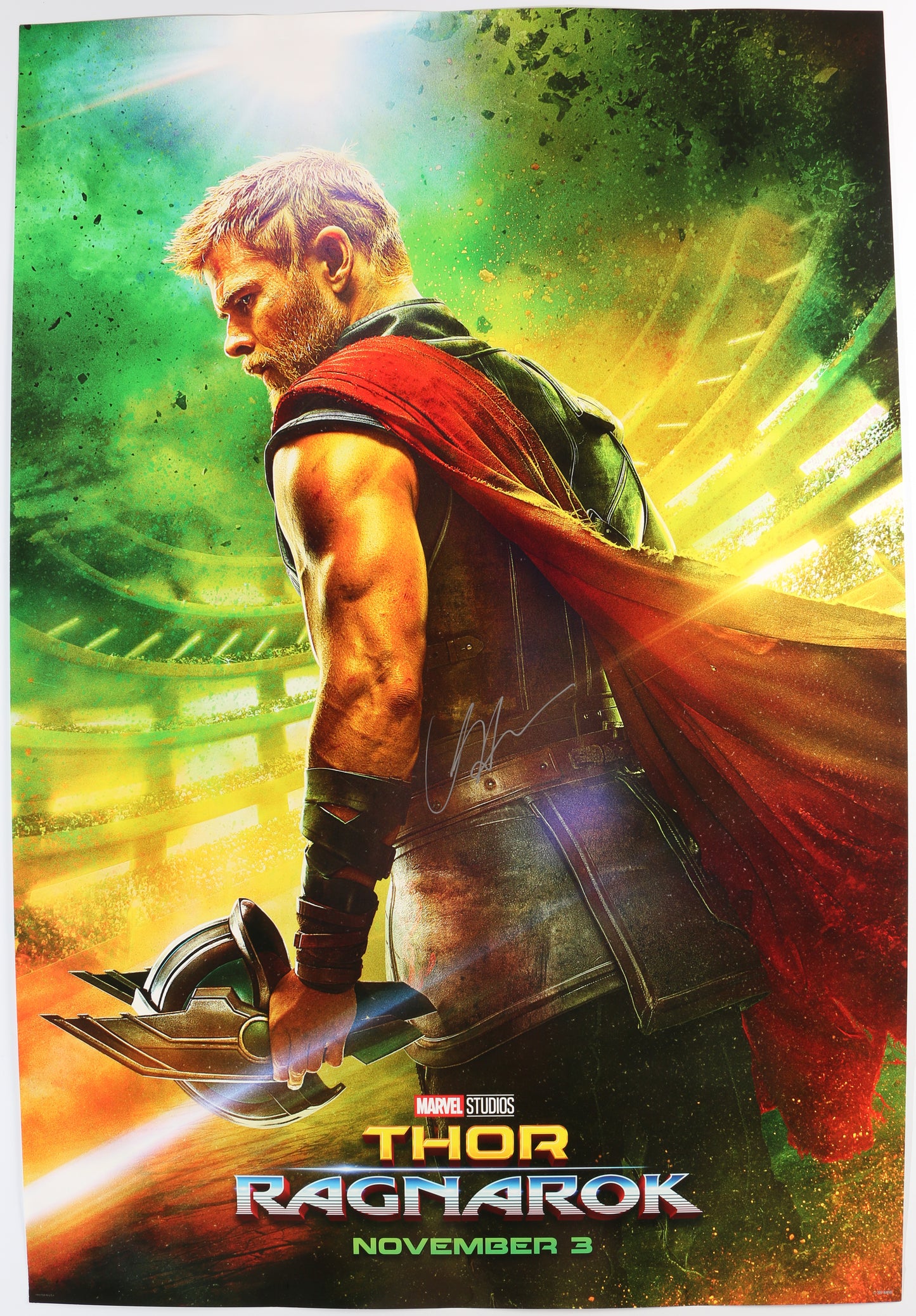 
                  
                    Chris Hemsworth as Thor in Thor: Ragnarok Signed 27x40 Poster
                  
                
