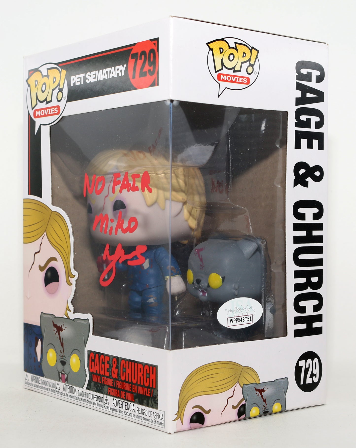 
                  
                    Miko Hughes as Gage Creed in Pet Sematary (JSA) Signed Funko POP! #729 with Quote
                  
                