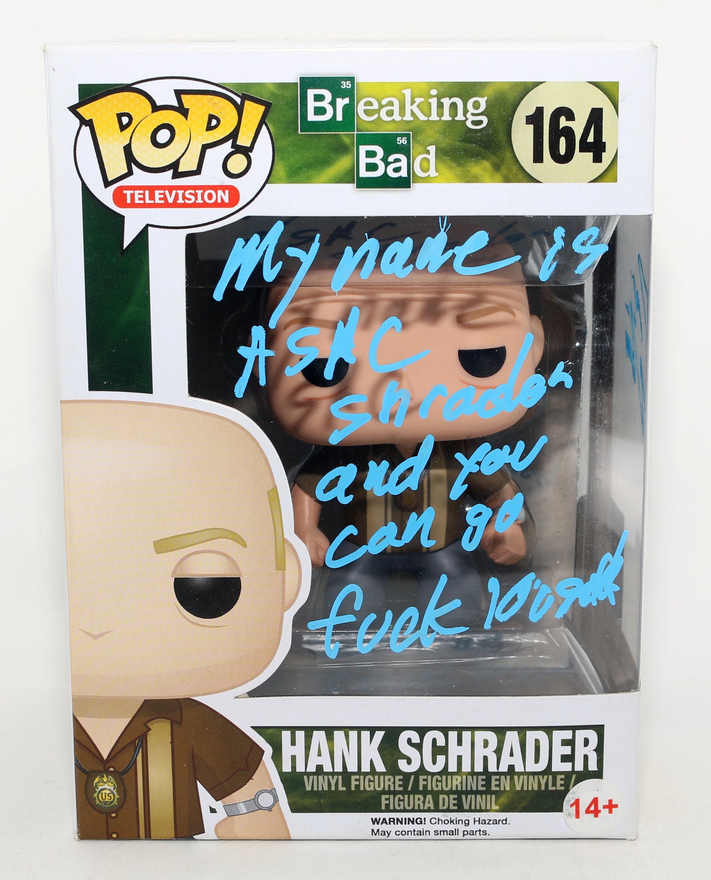 
                  
                    Dean Norris as Hank Schrader in Breaking Bad (Official Pix) Signed Funko POP! #164 with Quote
                  
                