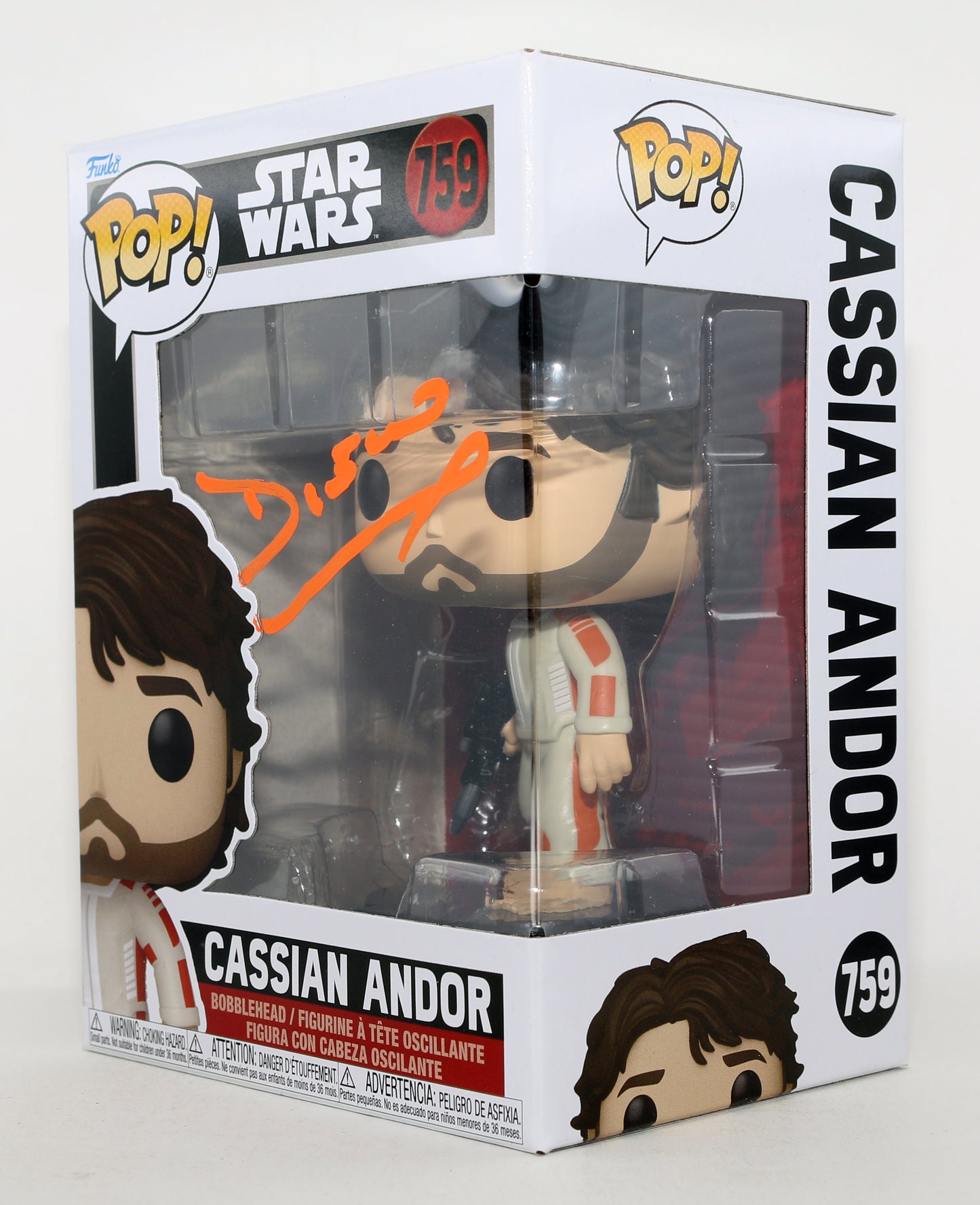
                  
                    Diego Luna as Cassian Andor in Star Wars: Andor Signed Funko POP! #759
                  
                