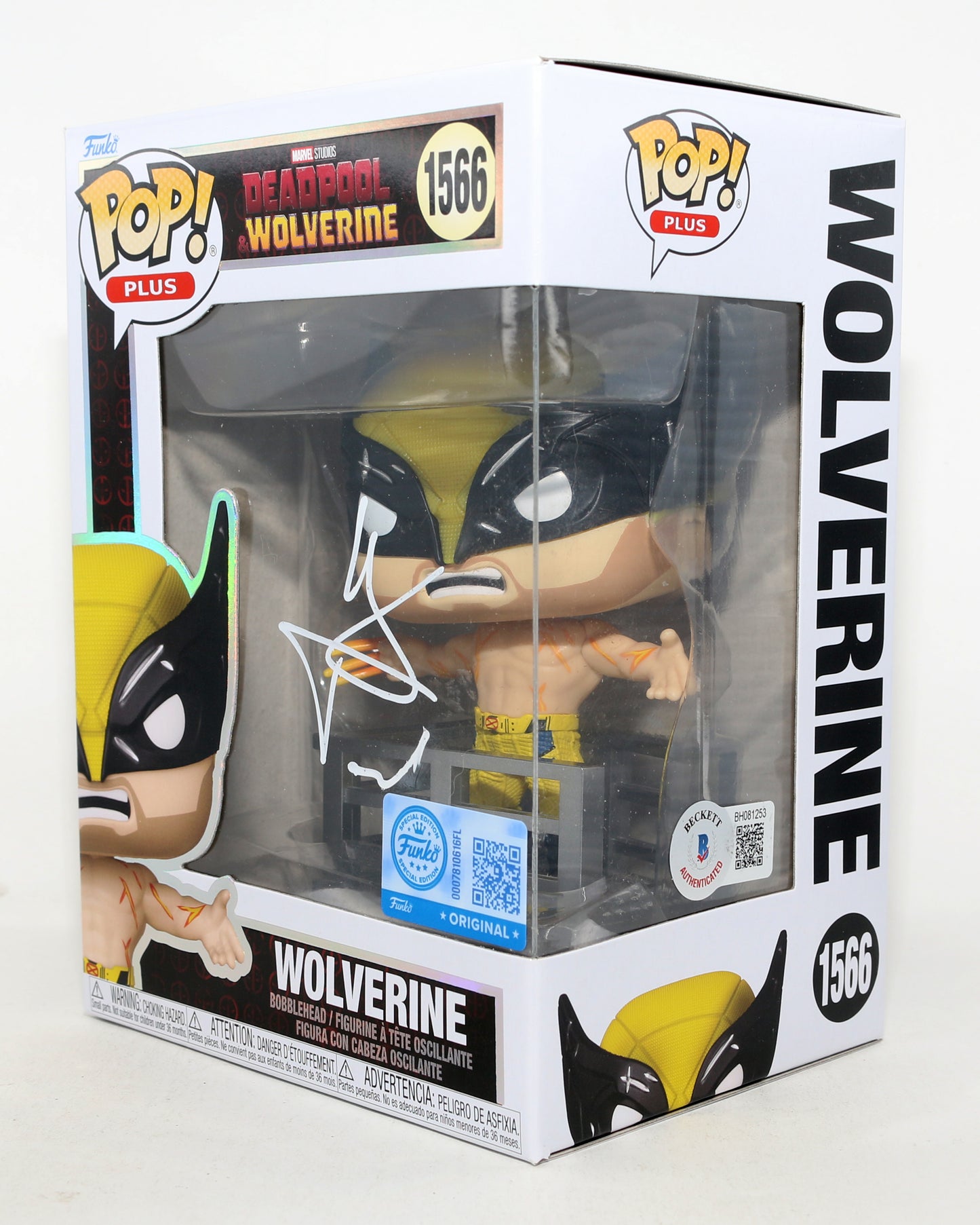 
                  
                    Hugh Jackman as Logan / Wolverine in Deadpool & Wolverine Funko Special Edition (Beckett) Signed Funko POP! #1566
                  
                