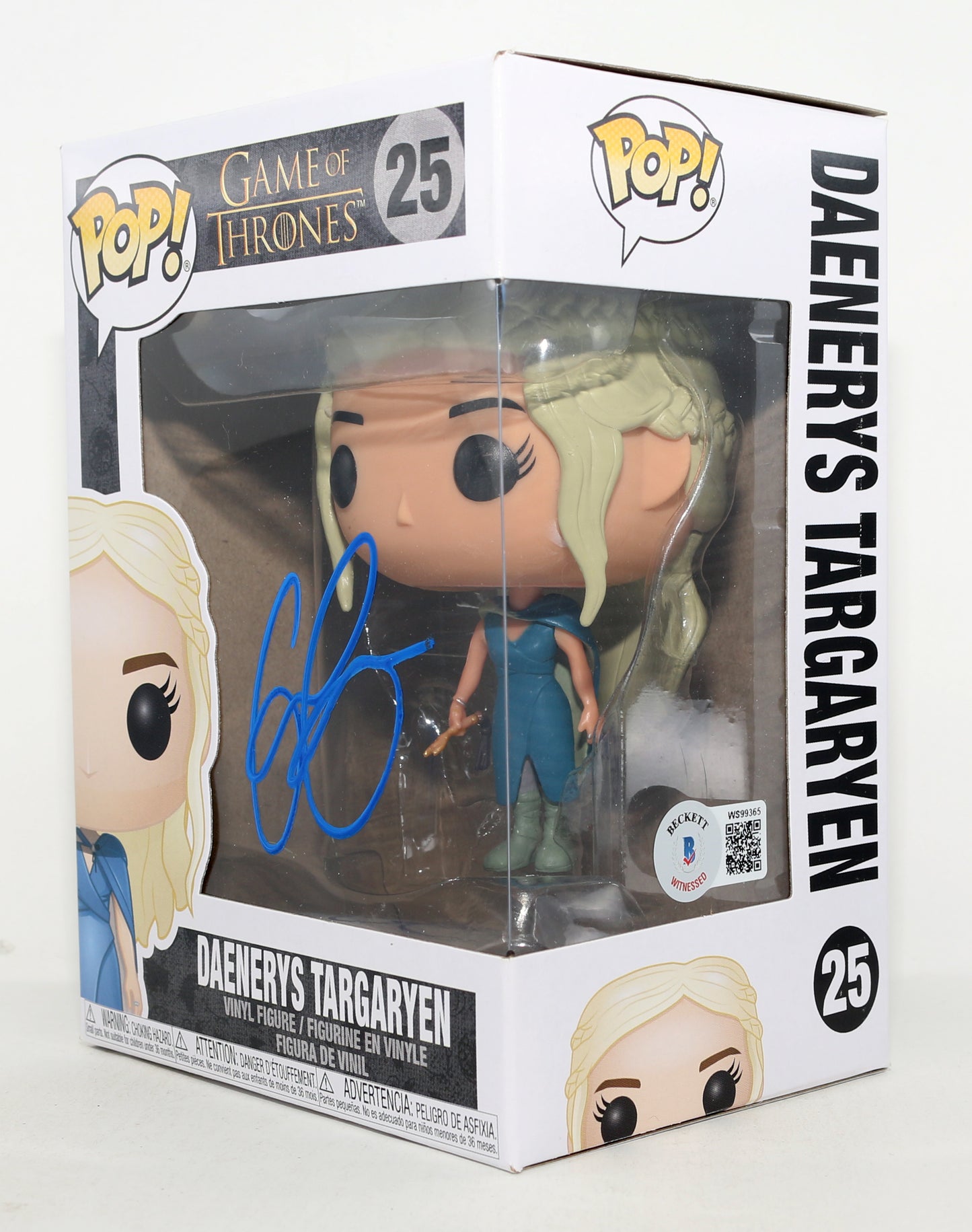 
                  
                    Emilia Clarke as Daenerys Targaryen in Game of Thrones (Beckett) Signed Funko POP! #25
                  
                