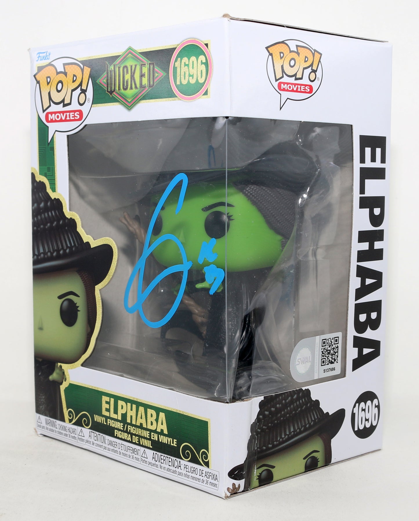 
                  
                    Cynthia Erivo as Elphaba in Wicked (SWAU) Signed Funko POP! #1696
                  
                