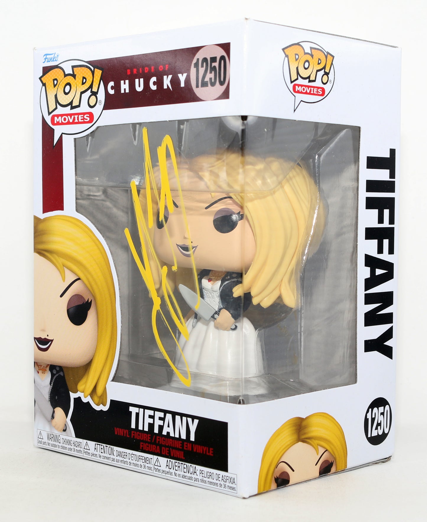 
                  
                    Jennifer Tilly as the Voice of Tiffany Valentine in The Bride of Chucky Signed Funko POP! #1250
                  
                