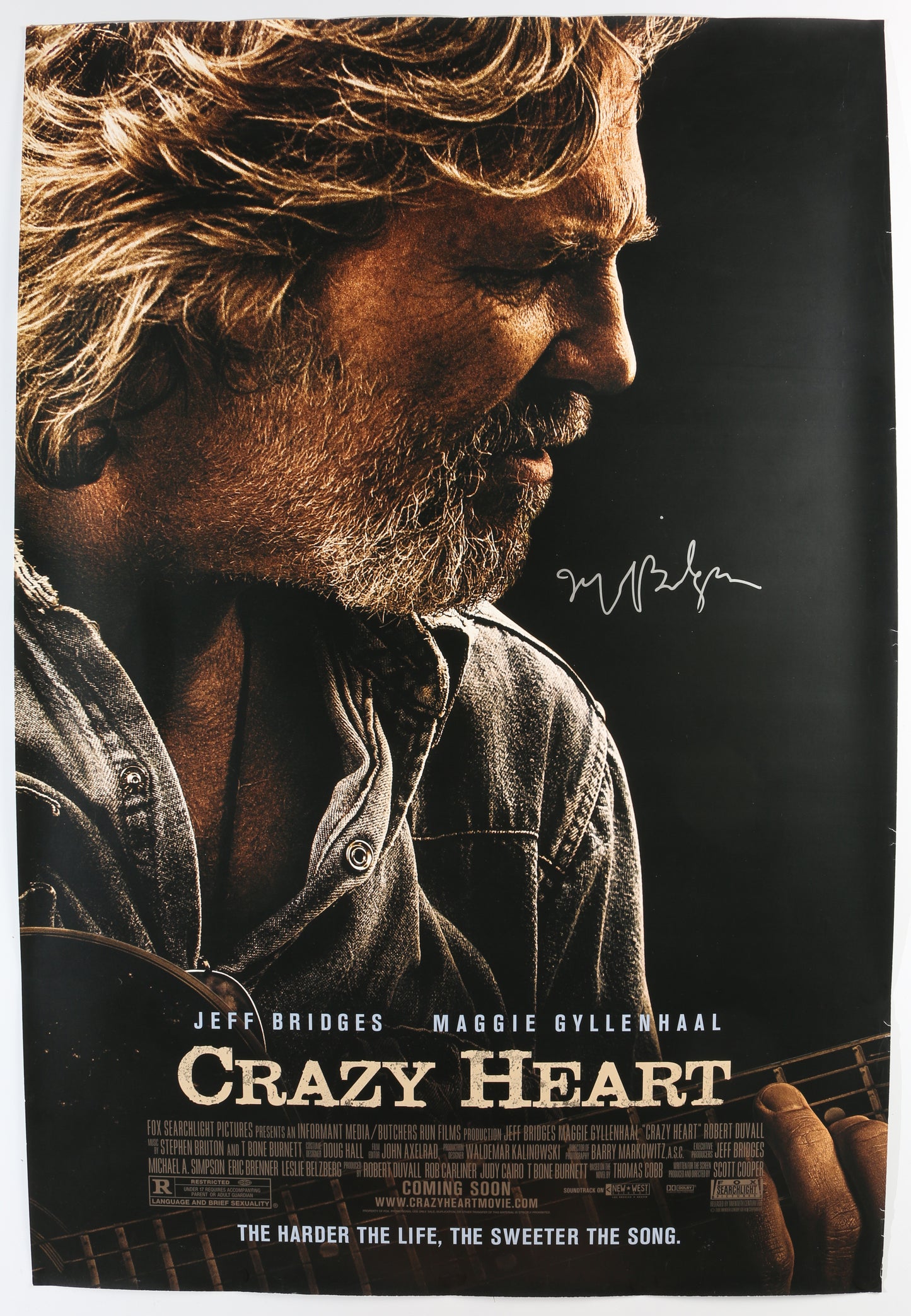 
                  
                    Jeff Bridges as Bad Blake in Crazy Heart Signed 27x40 Poster
                  
                