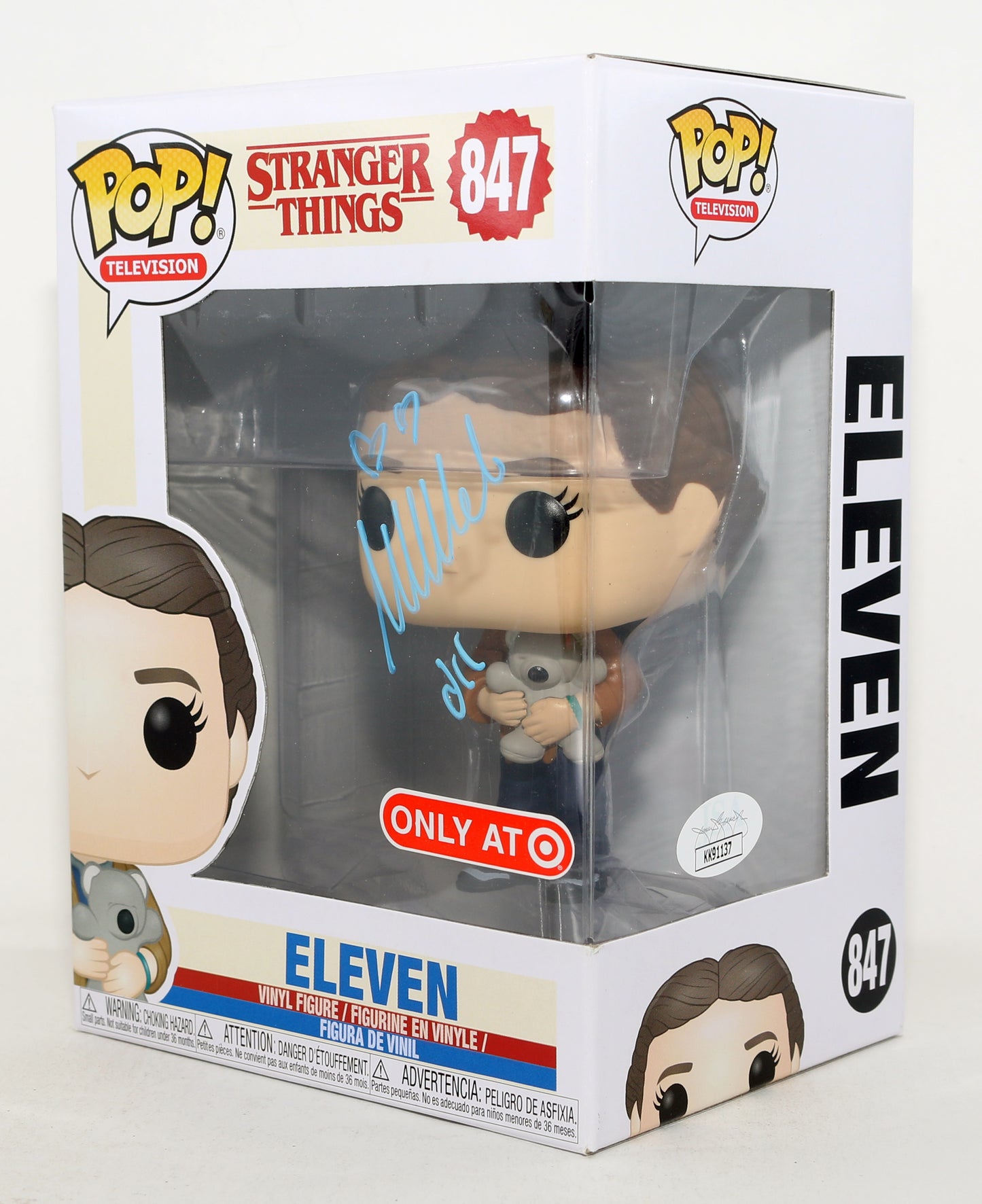 
                  
                    Millie Bobby Brown as Eleven in Stranger Things Target Edition (JSA) Signed Funko POP! #847 with Character Name
                  
                