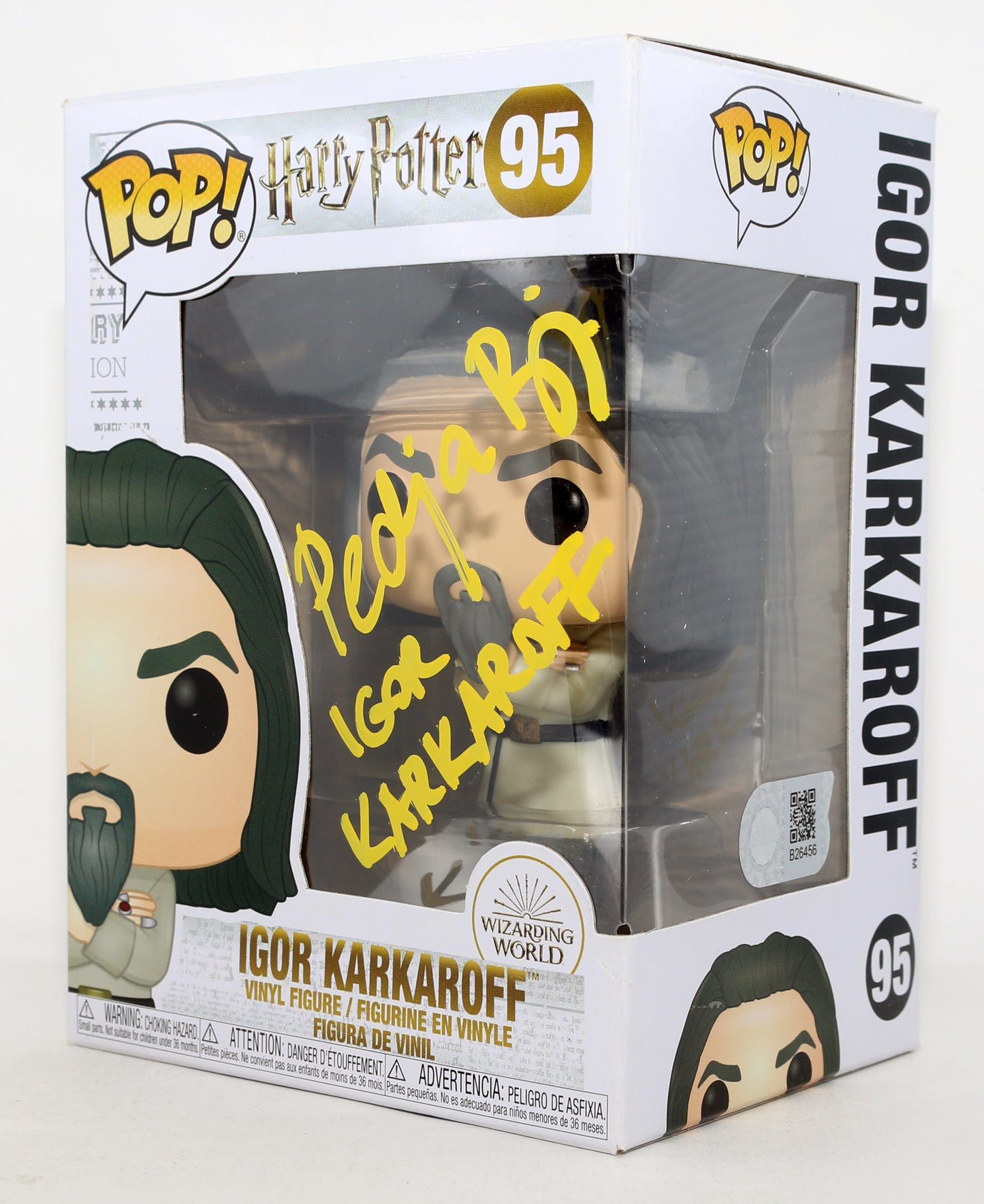 
                  
                    Pedja Bjelac as Igor Karkaroff in Harry Potter & the Goblet of Fire (SWAU) Signed Funko POP! #95 with Character Name
                  
                