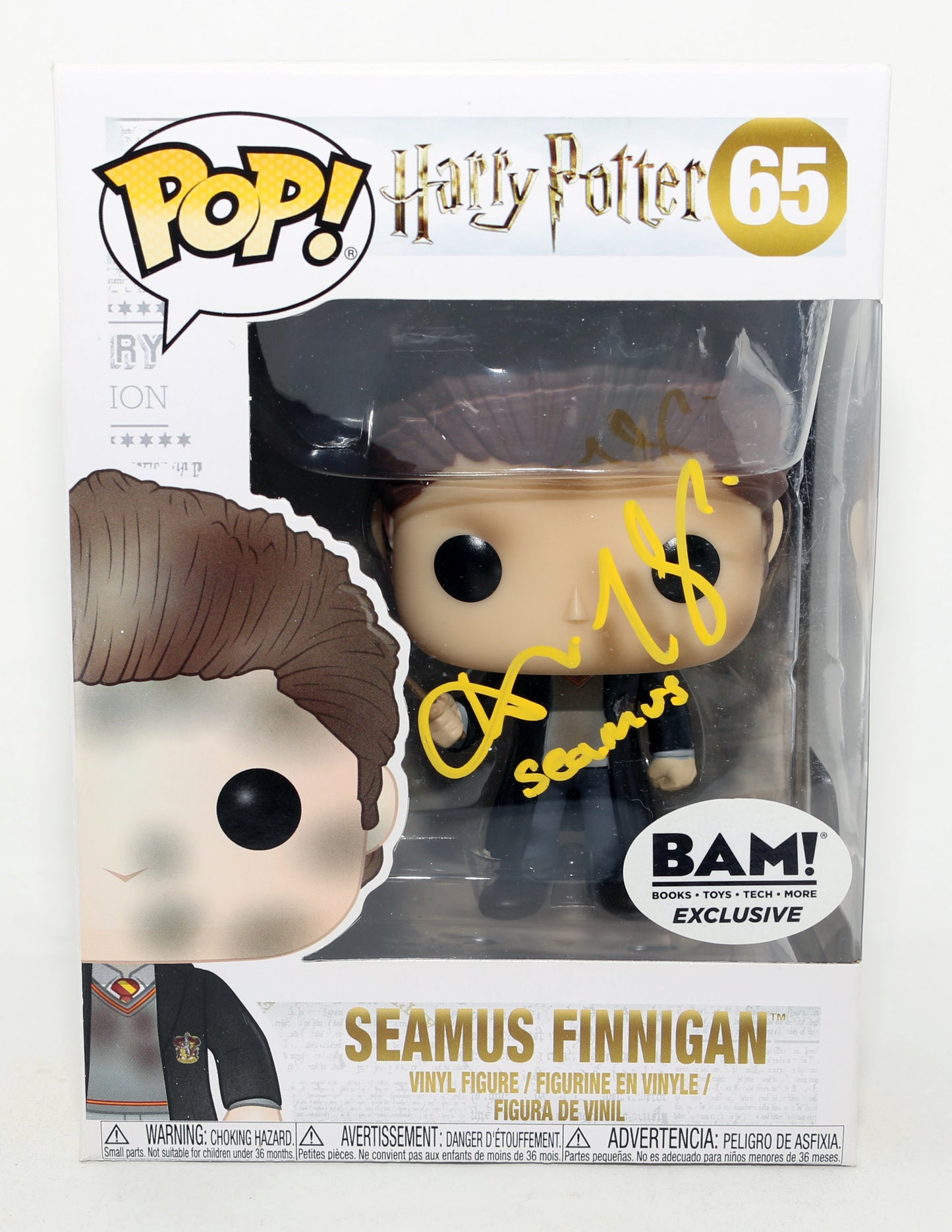 
                  
                    Devon Murray as Seamus Finnigan in Harry Potter BAM! Exclusive (SWAU) Signed Funko POP! #65 with Character Name
                  
                