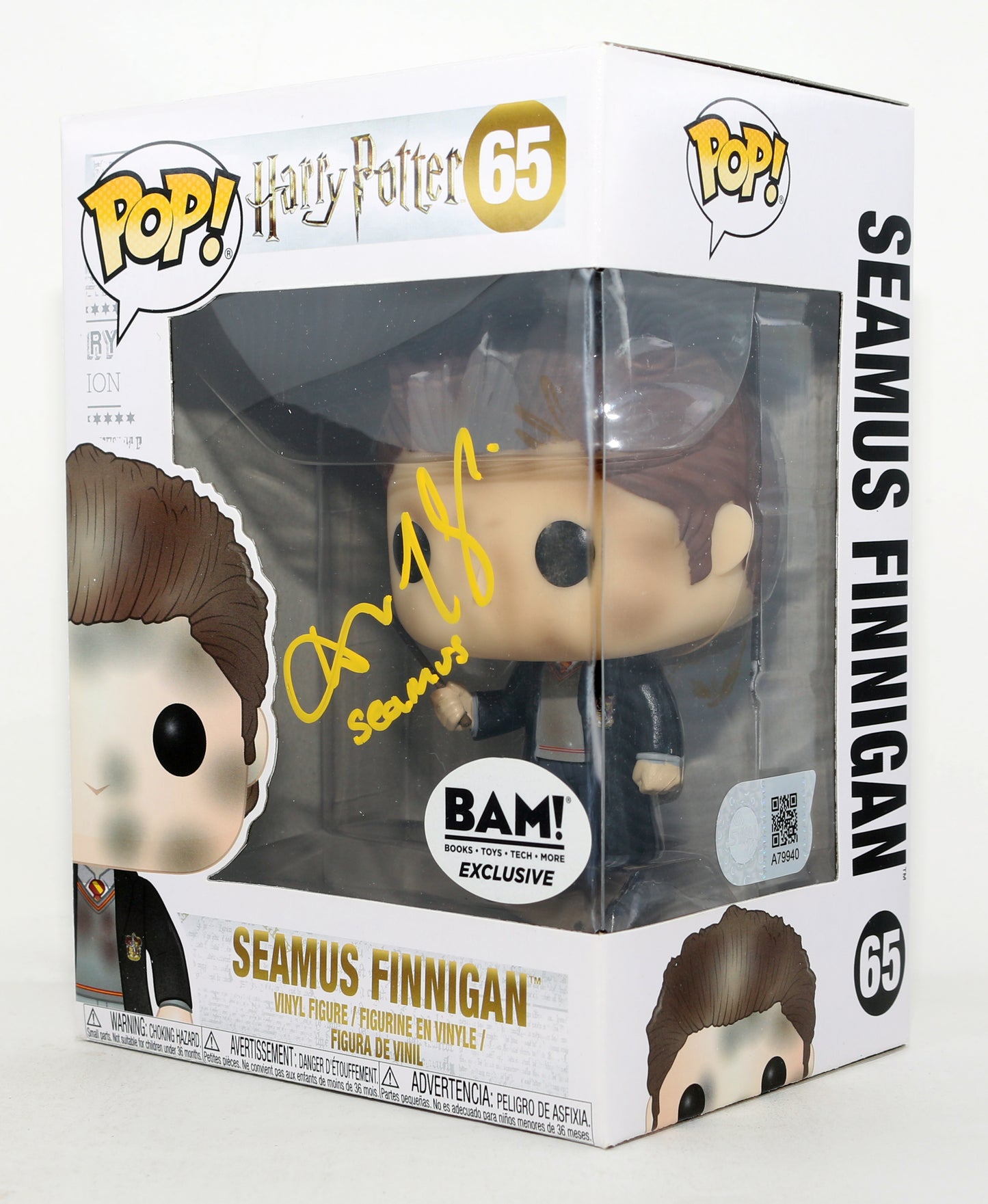 
                  
                    Devon Murray as Seamus Finnigan in Harry Potter BAM! Exclusive (SWAU) Signed Funko POP! #65 with Character Name
                  
                