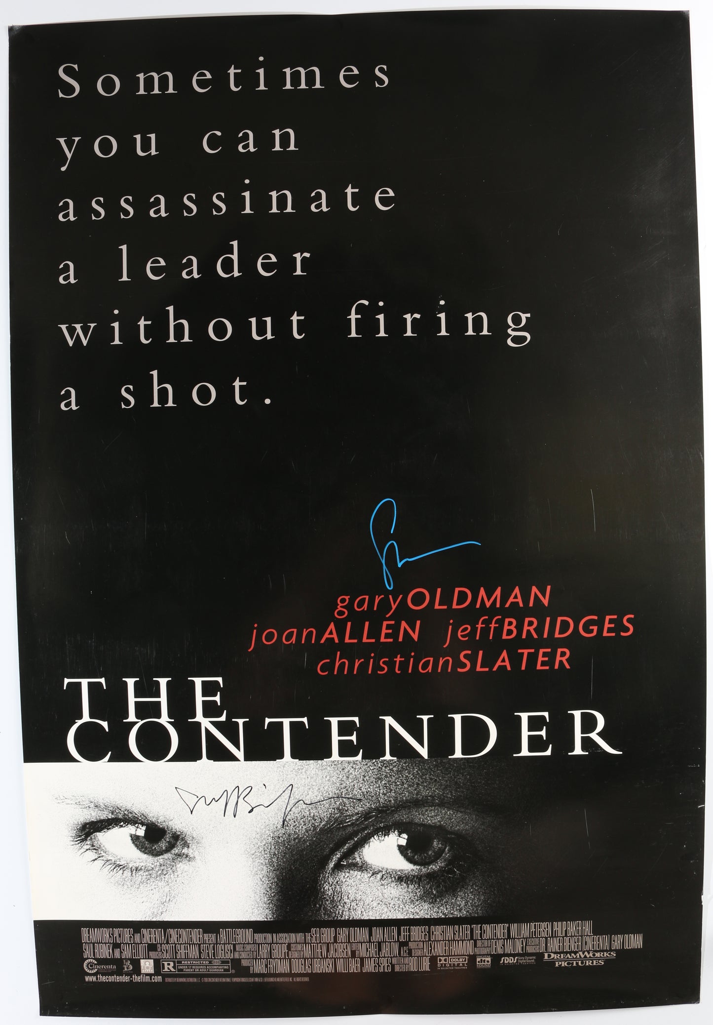 
                  
                    Jeff Bridges as President Jackson Evans & Gary Oldman as Shelly Runyon in The Contender Signed 27x40 Poster
                  
                