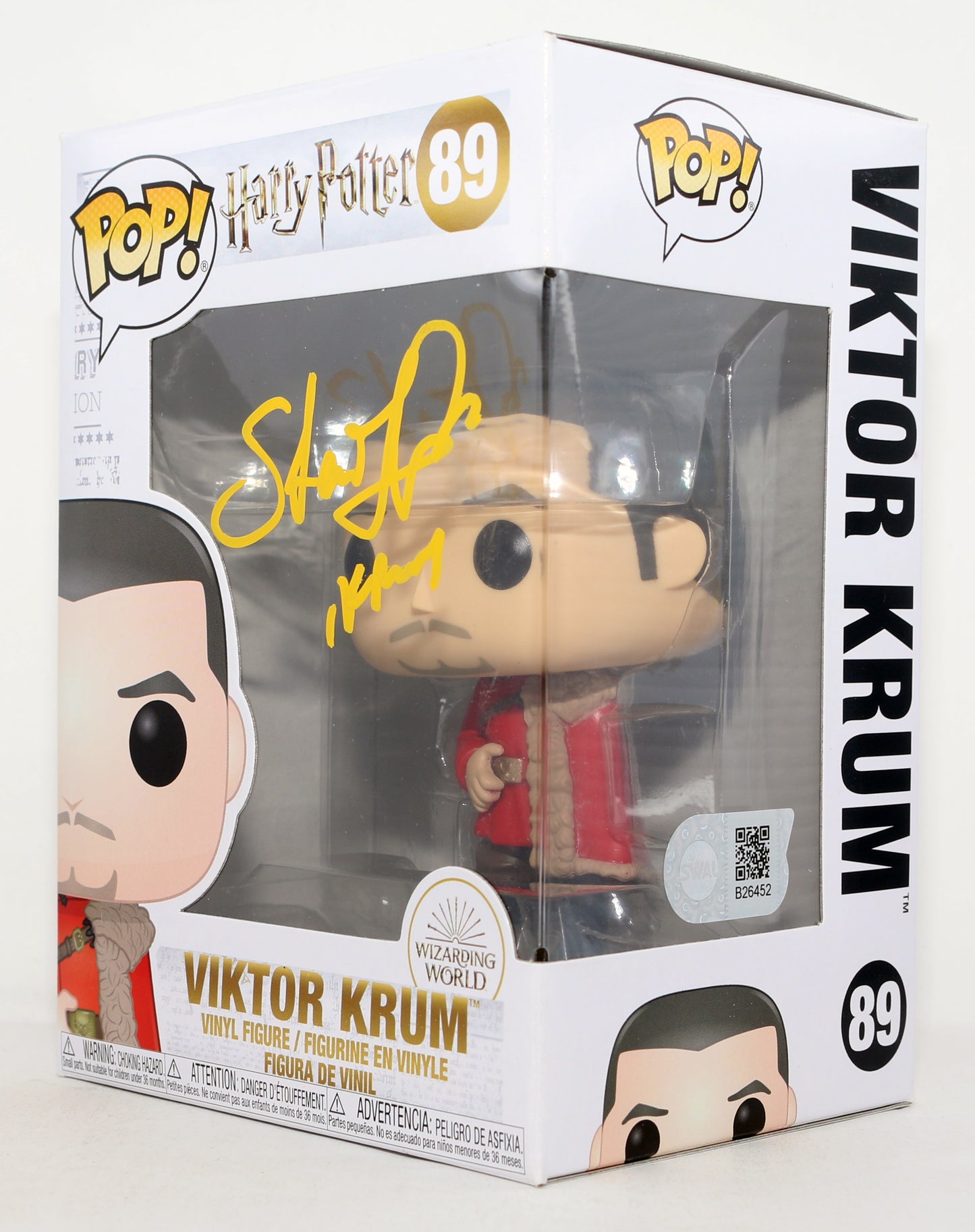 
                  
                    Stanislav Yanevski as Viktor Krum in Harry Potter & the Goblet of Fire (SWAU) Signed Funko POP! #89 with Character Name
                  
                