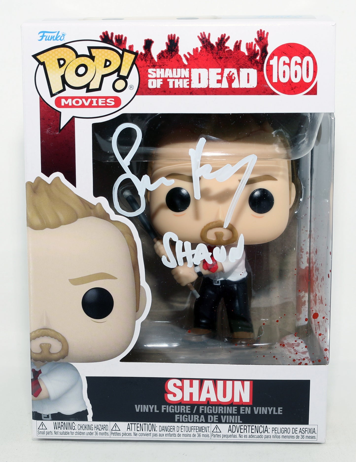 
                  
                    Simon Pegg as Shaun in Shaun of the Dead (JSA) Signed Funko POP! #1660 with Character Name
                  
                