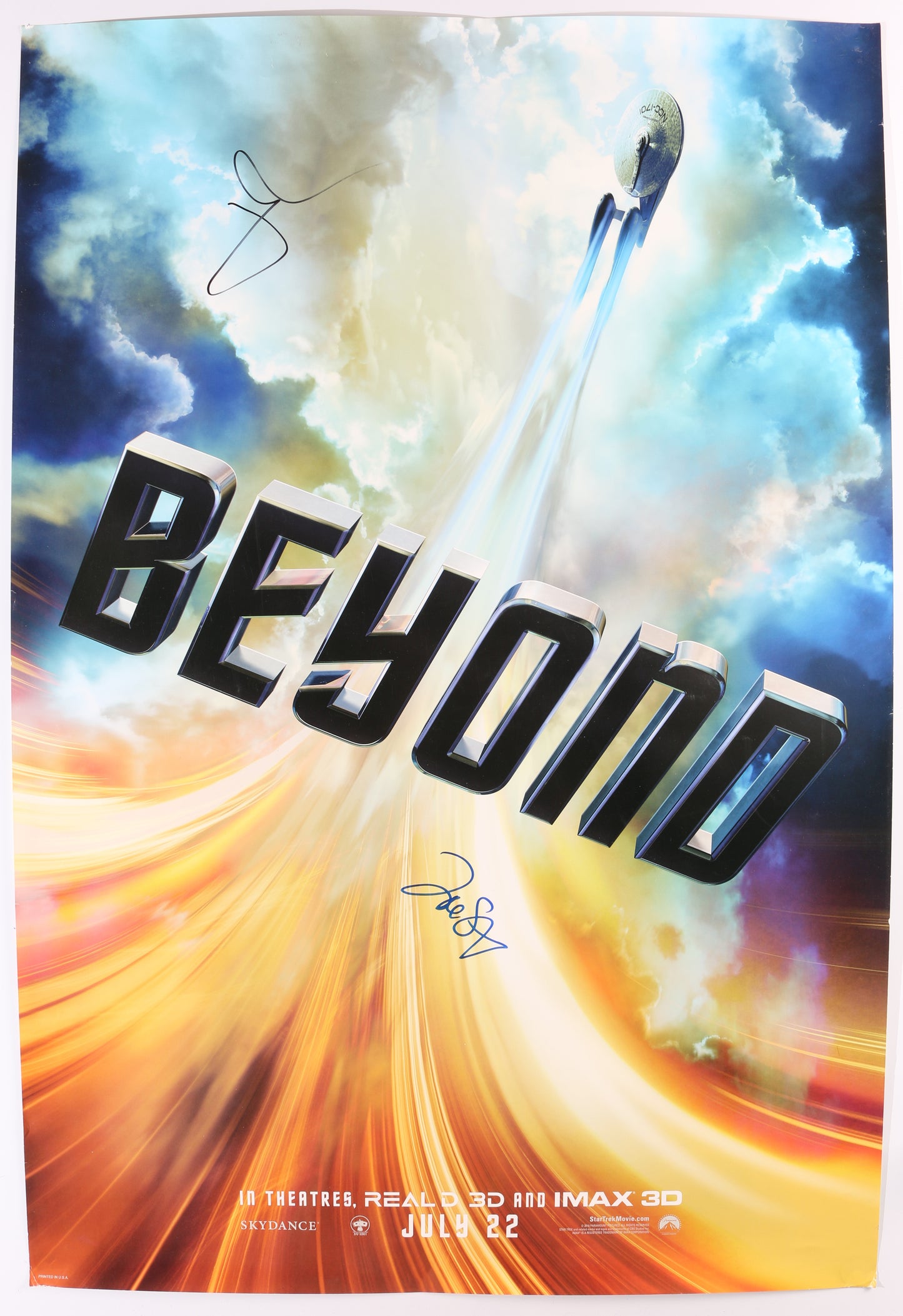 
                  
                    Zoe Saldaña as Nyota Uhura & John Cho as Lieutenant Hikaru Sulu in Star Trek: Beyond Signed 27x40 Poster
                  
                