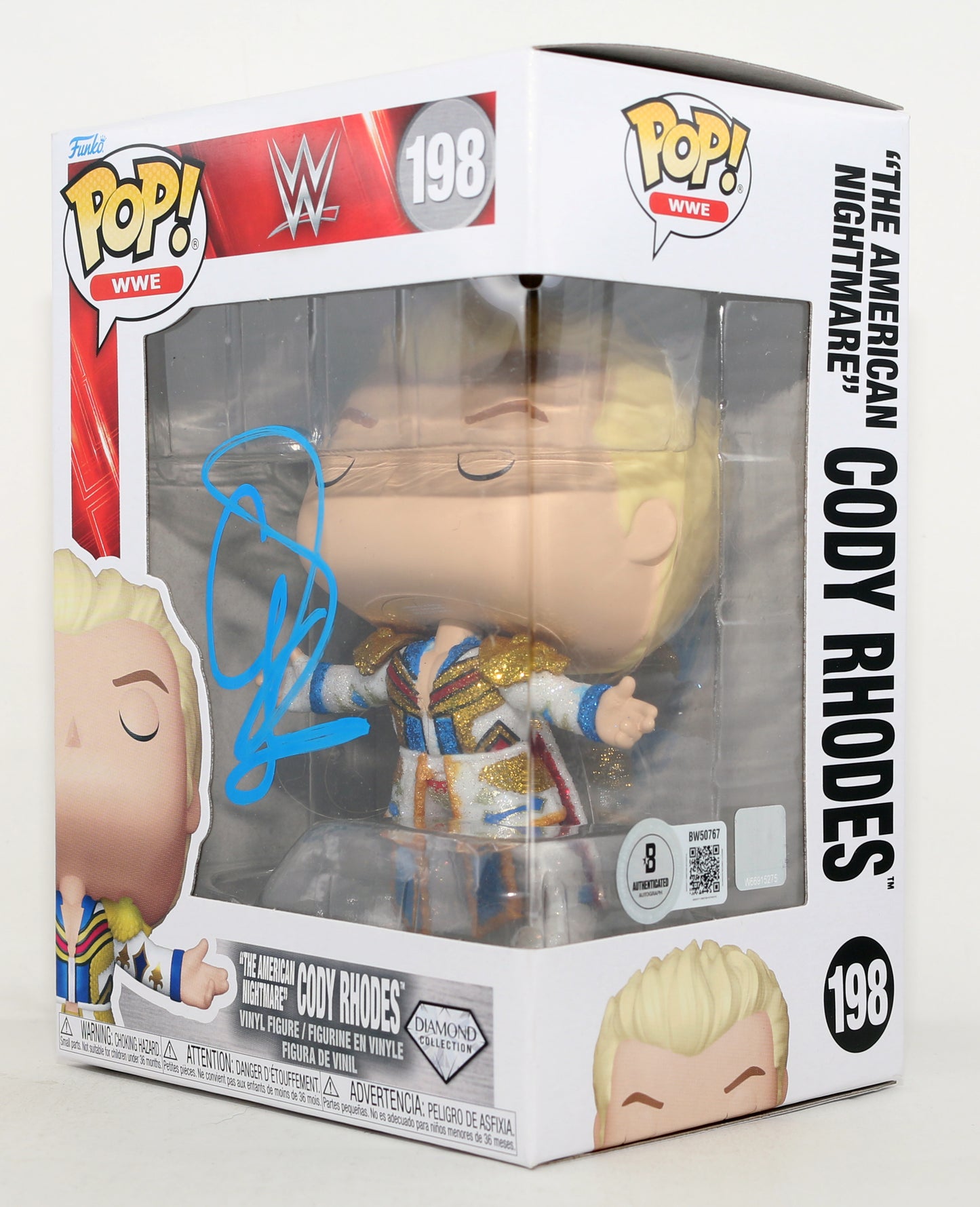 
                  
                    Cody Rhodes 'The American Nightmare' WWE Wrestler Diamond Collection (Beckett) Signed Funko POP! #198
                  
                