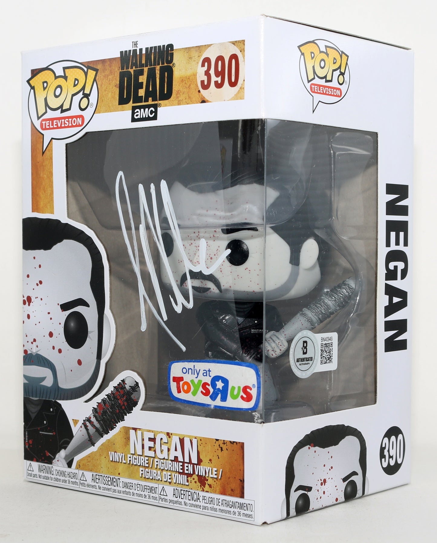
                  
                    Jeffrey Dean Morgan as Negan in The Walking Dead Toys "R" Us Exclusive (Beckett) Signed Funko POP! #390
                  
                
