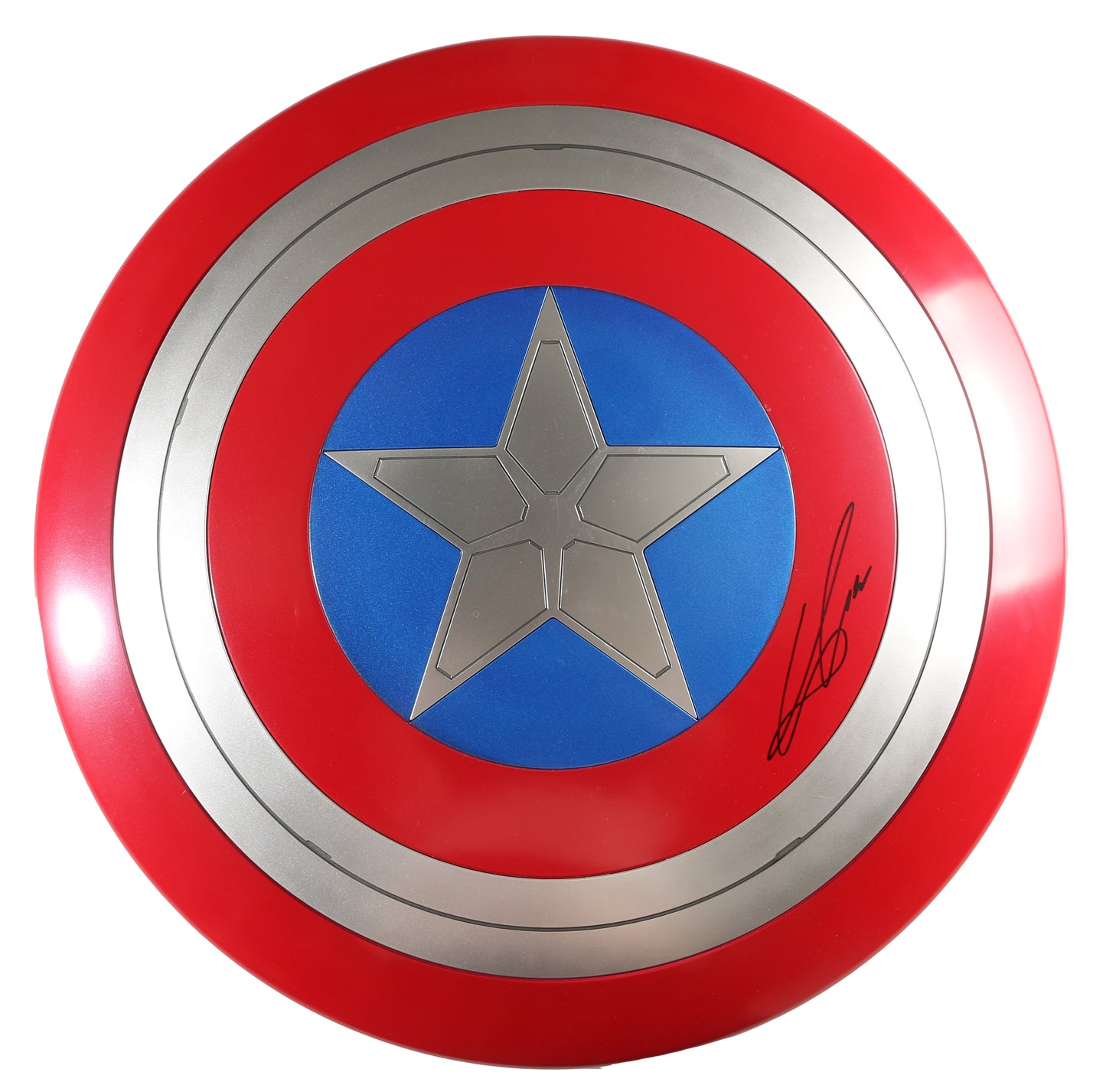 
                  
                    Captain America Hasbro Marvel Legends Replica Shield (Official Pix) Signed by Anthony Mackie
                  
                