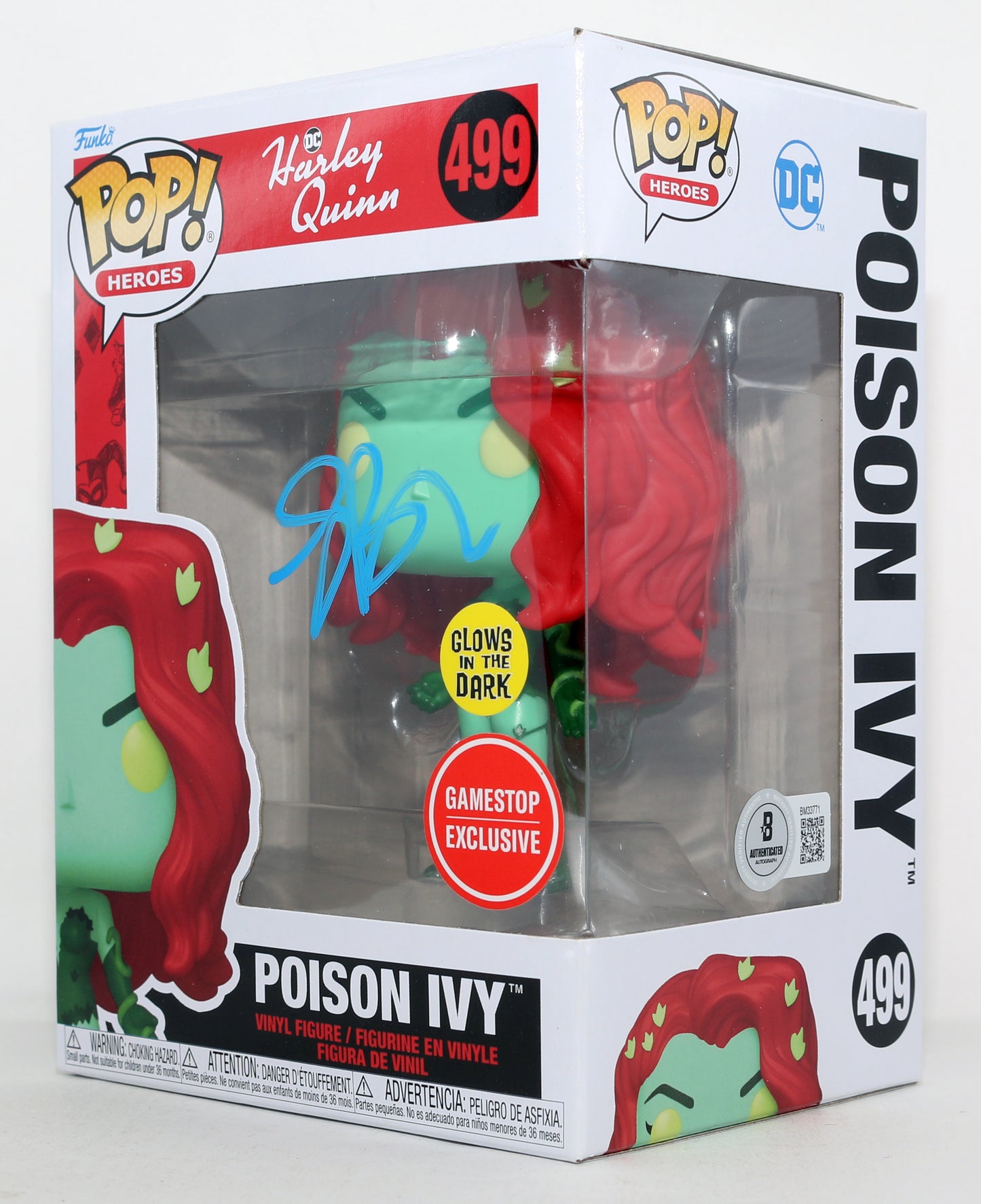 
                  
                    Lake Bell as Poison Ivy in DC's Harley Quinn GITD Gamestop Exclusive (Beckett) Signed Funko POP! #499
                  
                