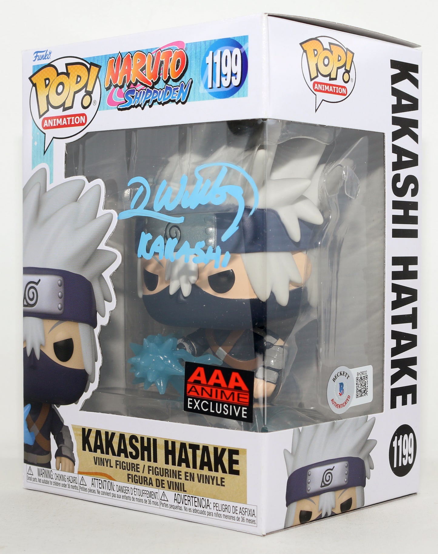 
                  
                    Dave Wittenberg as Kakashi Hatake in Naruto AAA Anime Exclusive (Beckett) Signed Funko POP! #1199 with Character Name
                  
                