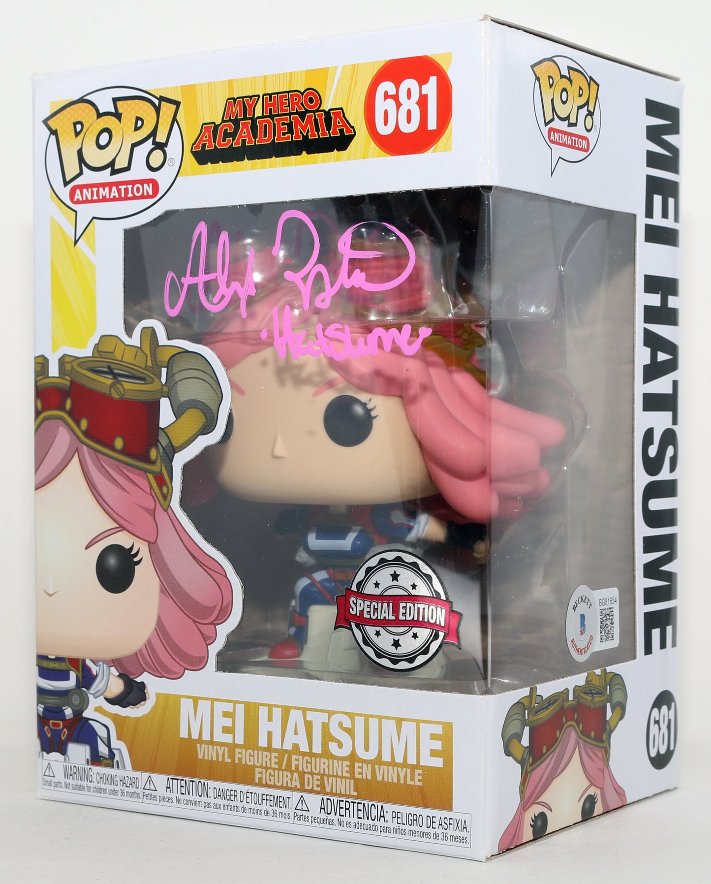 
                  
                    Alexis Tipton as Mei Hatsume in My Hero Academia Special Edition (Beckett) Signed Funko POP! #681 with Character Name
                  
                