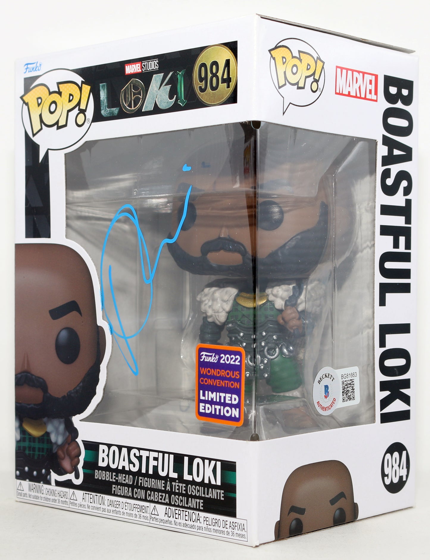 
                  
                    Deobia Oparei as Boastful Loki in Loki 2022 Wonderous Convention LE (Beckett) Signed Funko POP! #984
                  
                