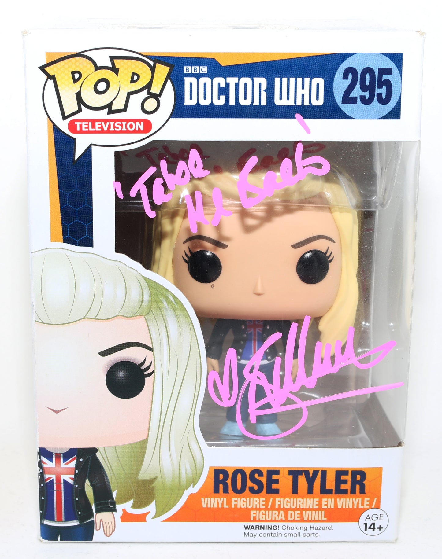 
                  
                    Billie Piper as Rose Taylor in BBC's Doctor Who Signed Funko POP! #295 with Quote
                  
                