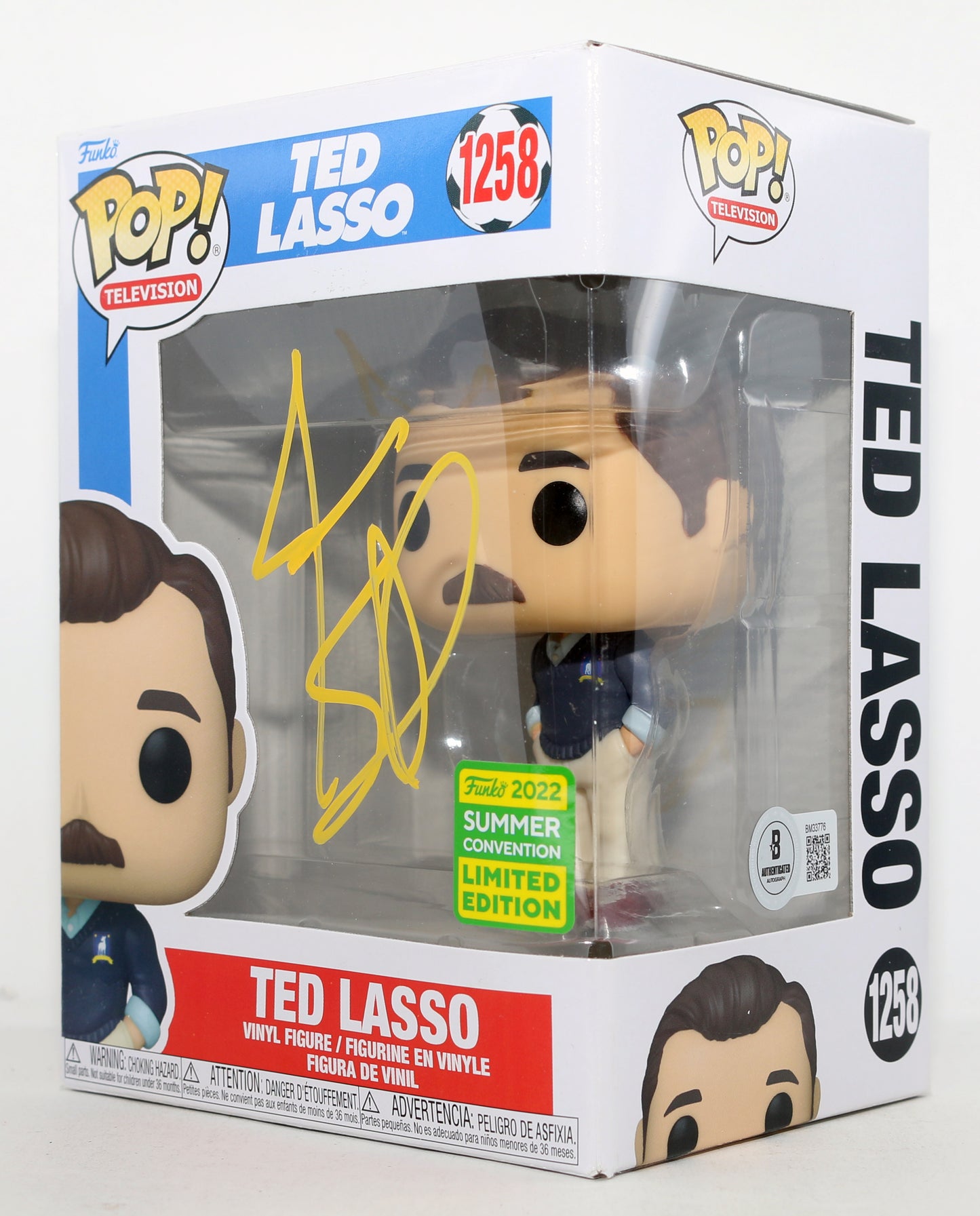 
                  
                    Jason Sudeikis as Ted Lasso in Ted Lasso 2022 Summer Convention Limited Edition (Beckett) Signed Funko POP! #1258
                  
                