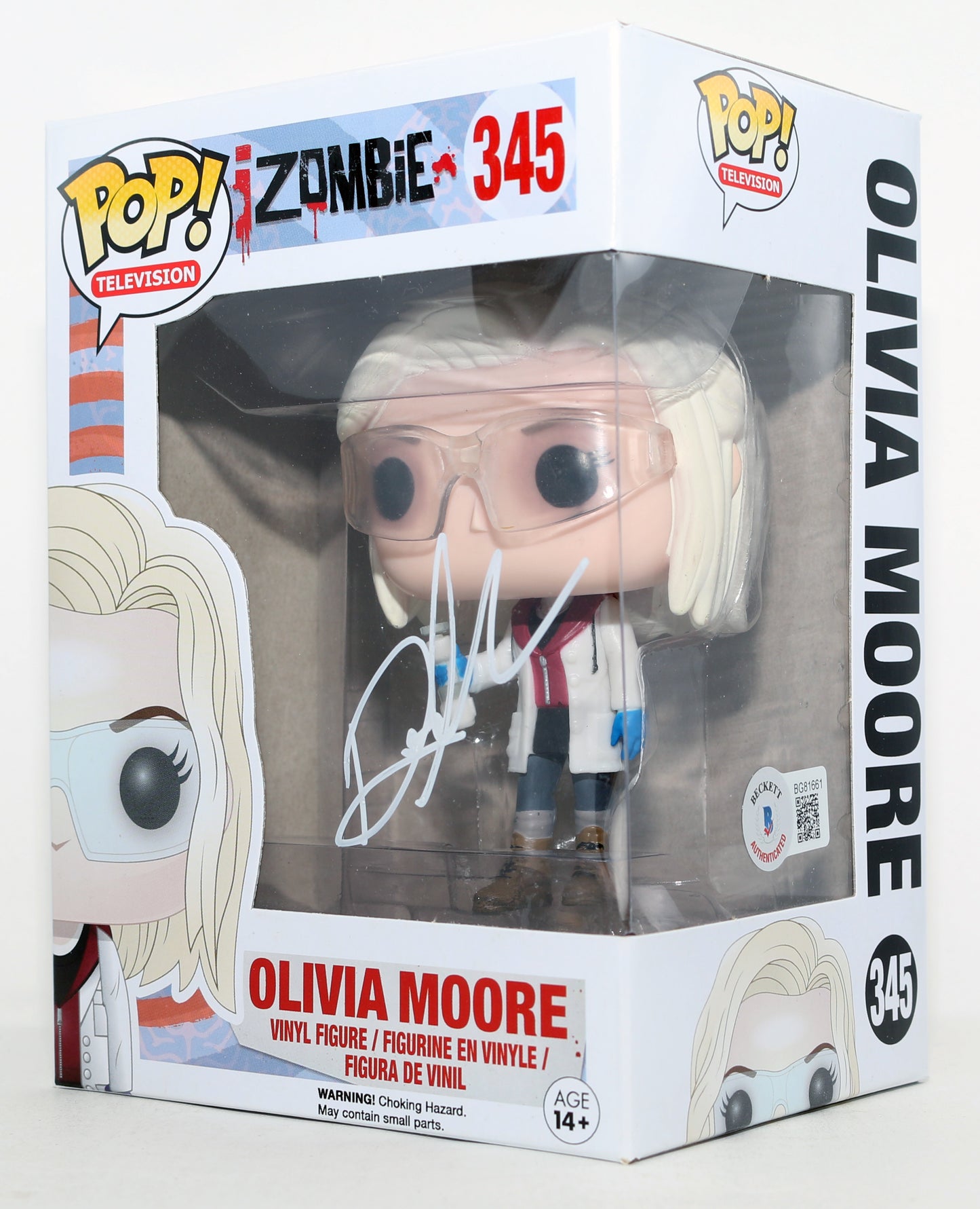 
                  
                    Rose McIver as Olivia Moore in iZombie (Beckett) Signed Funko POP! #344
                  
                