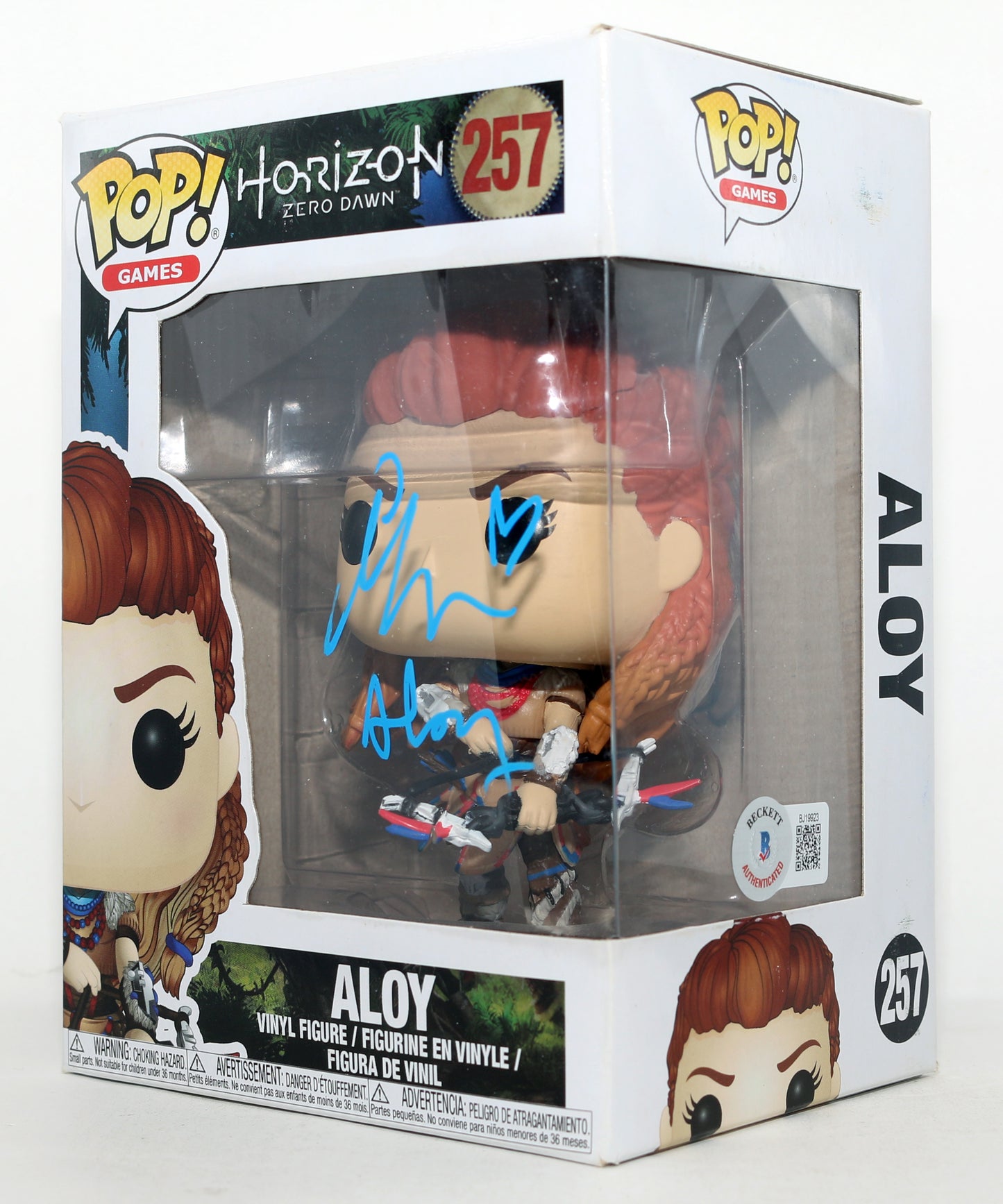
                  
                    Ashly Burch as Aloy in Horizon Zero Dawn (Beckett) Signed Funko POP! #257 with Character Name
                  
                