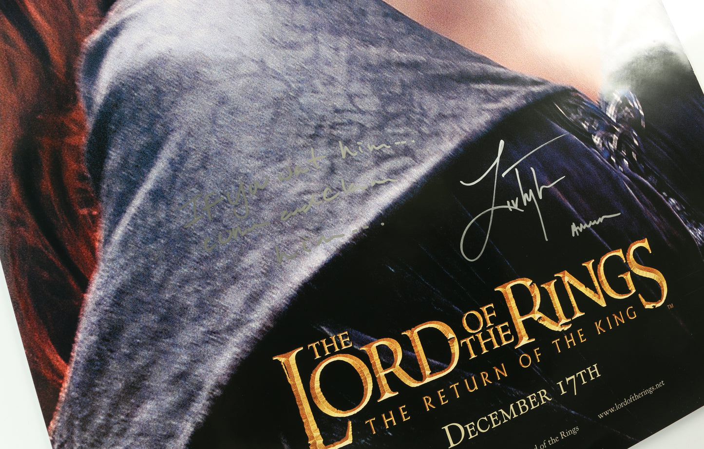 
                  
                    Liv Tyler as Arwen in The Lord of the Rings: The Return of the King Signed 26.5x39.5 Poster with Character Name & Quote
                  
                
