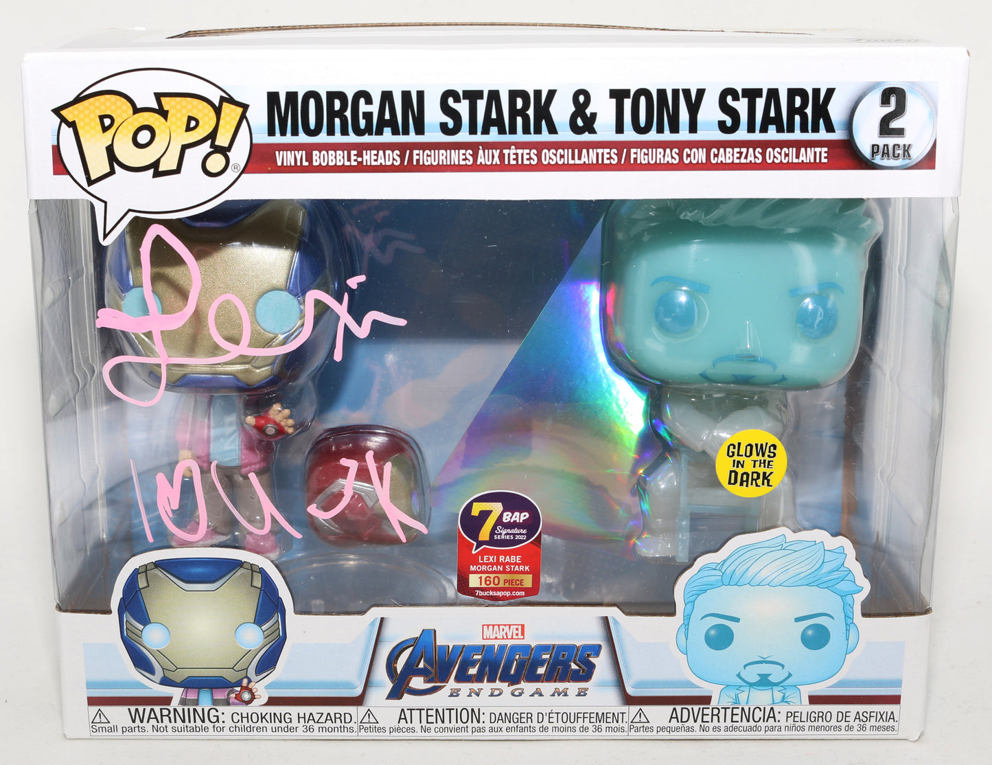 
                  
                    Lexi Rabe as Morgan Stark in Avengers: Endgame 7BAP Signature Series Exclusive (JSA) Signed Funko POP! 2 Pack with Quote
                  
                