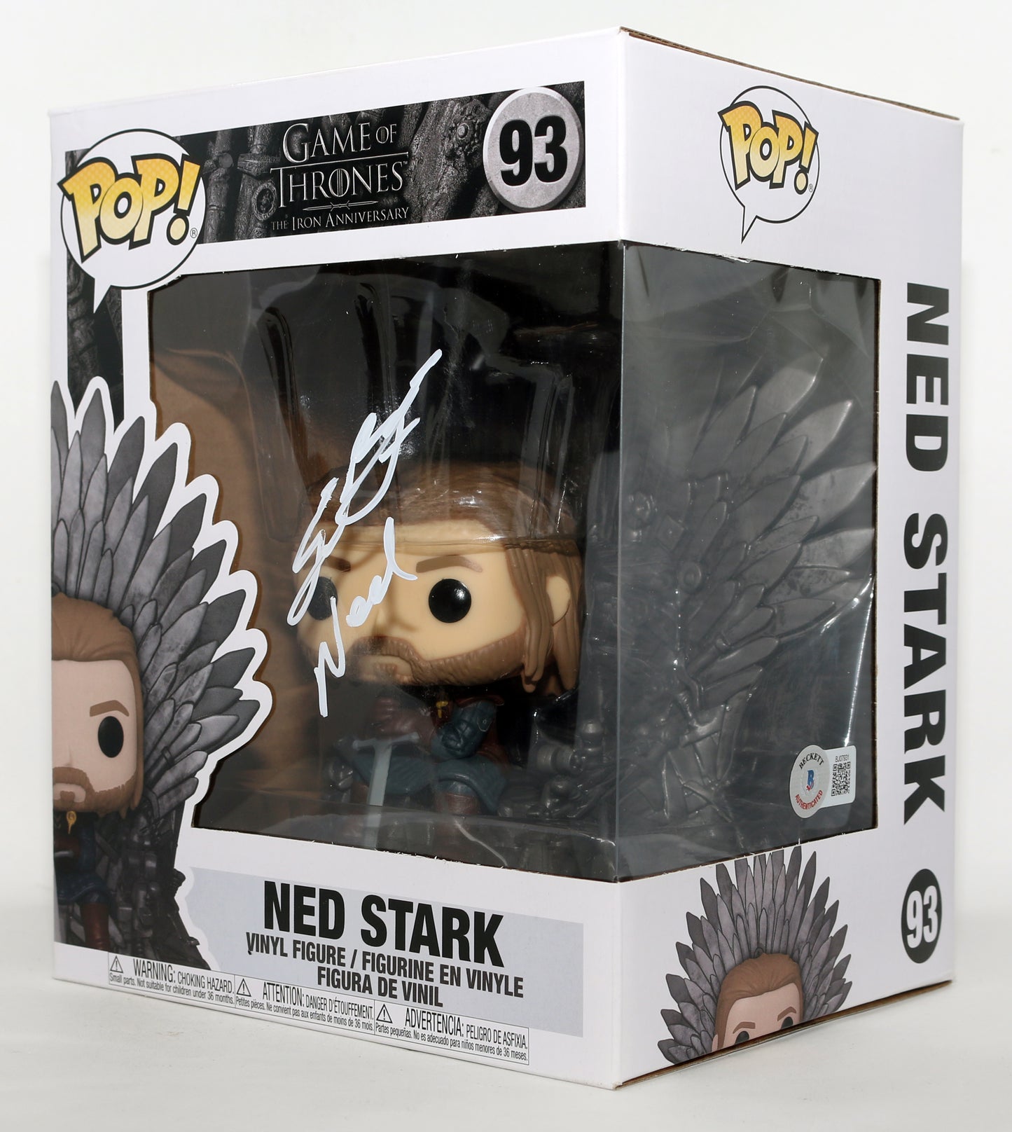 
                  
                    Sean Bean as Ned Stark in Game of Thrones (Beckett) Signed Funko POP! #93 with Character Name
                  
                