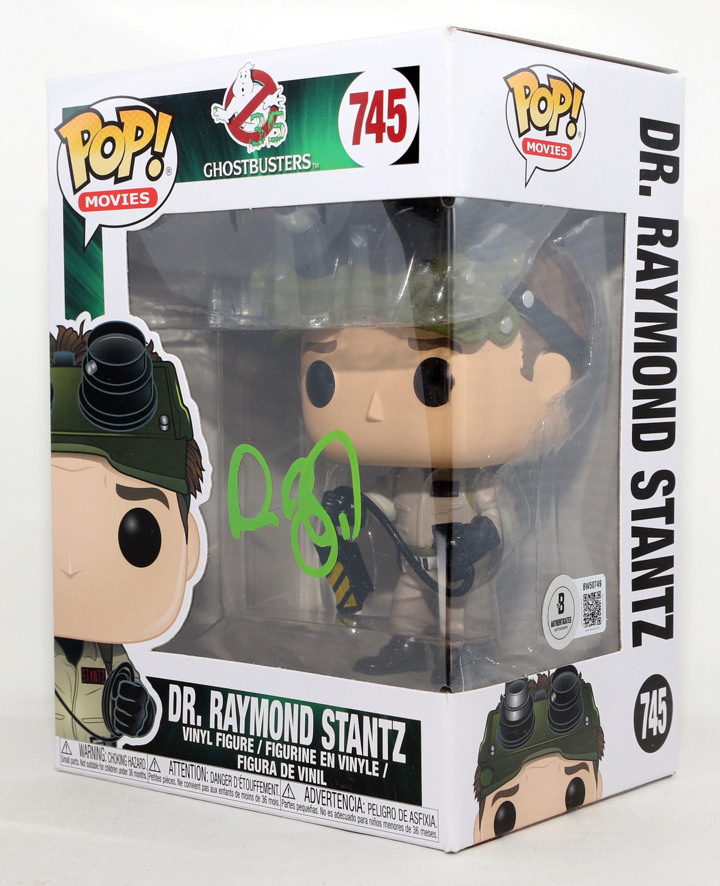 
                  
                    Dan Aykroyd as Dr. Raymond Stantz in Ghostbusters (Beckett) Signed Funko POP! #745
                  
                