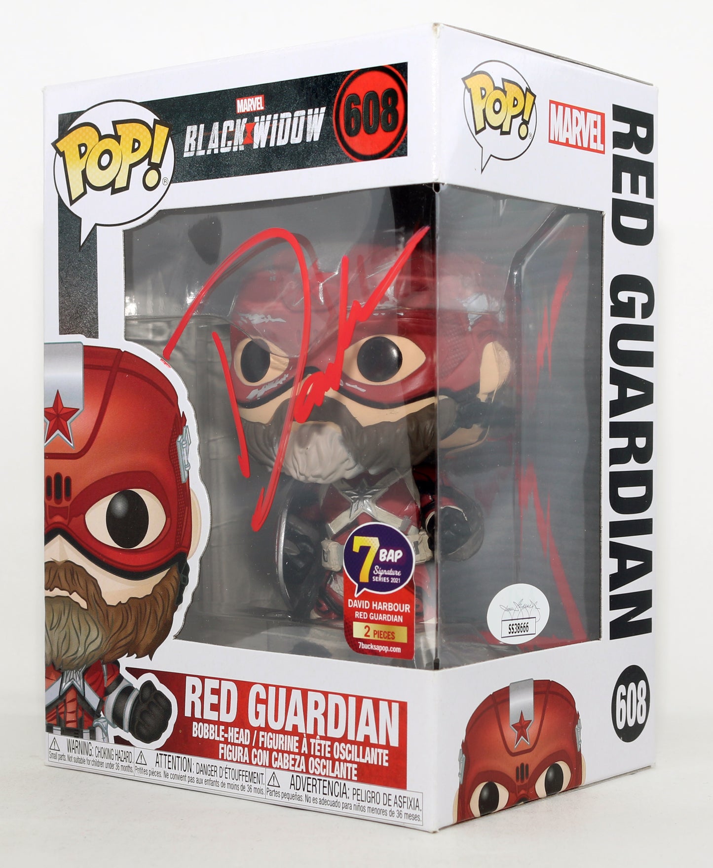 
                  
                    David Harbour as the Red Guardian in Marvel's Black Widow 2021 7 Bap Signature Series (JSA) Signed Funko POP! #608
                  
                