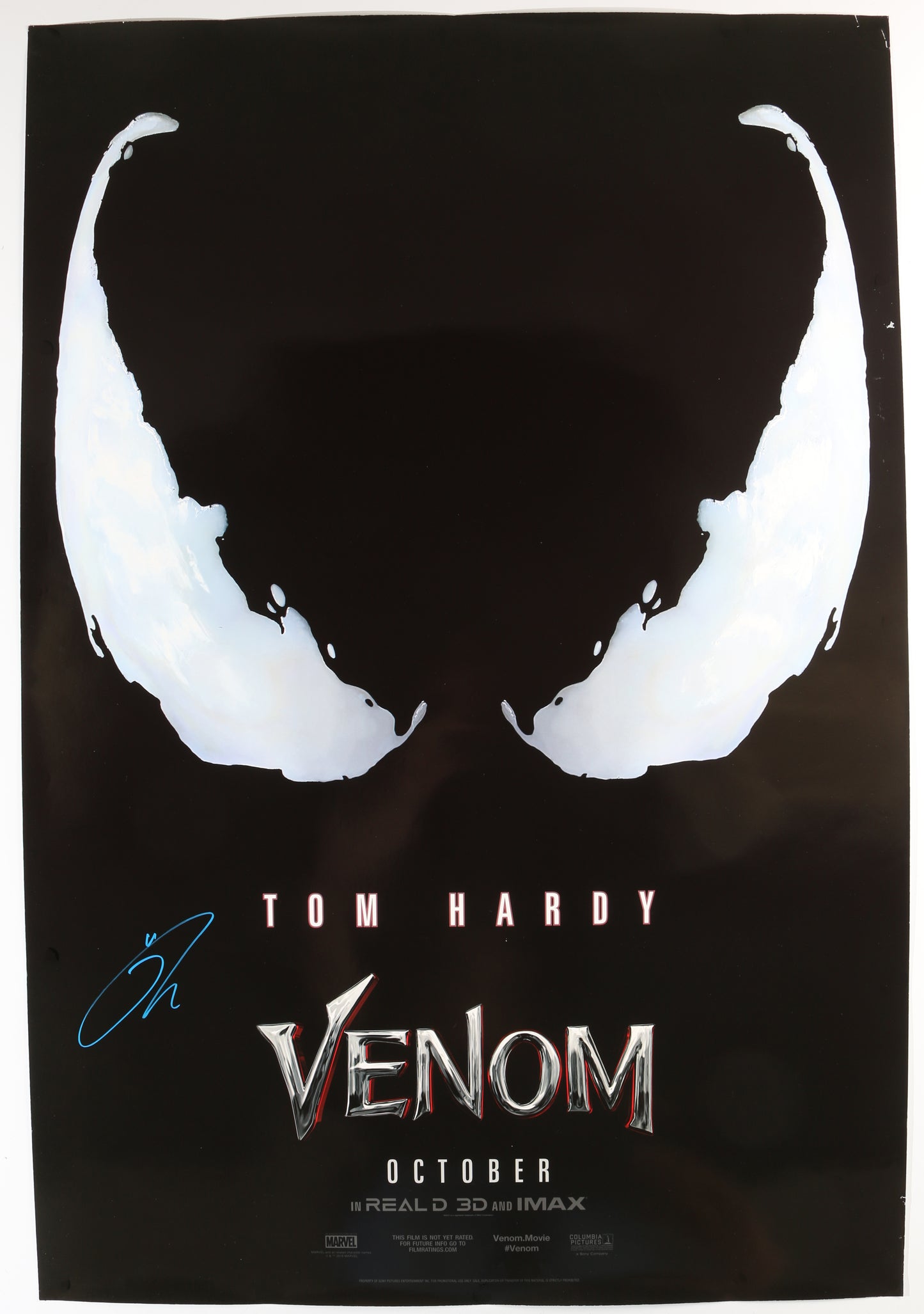 
                  
                    Tom Hardy as Eddie Brock / Venom in Venom Signed 27x40 Poster
                  
                