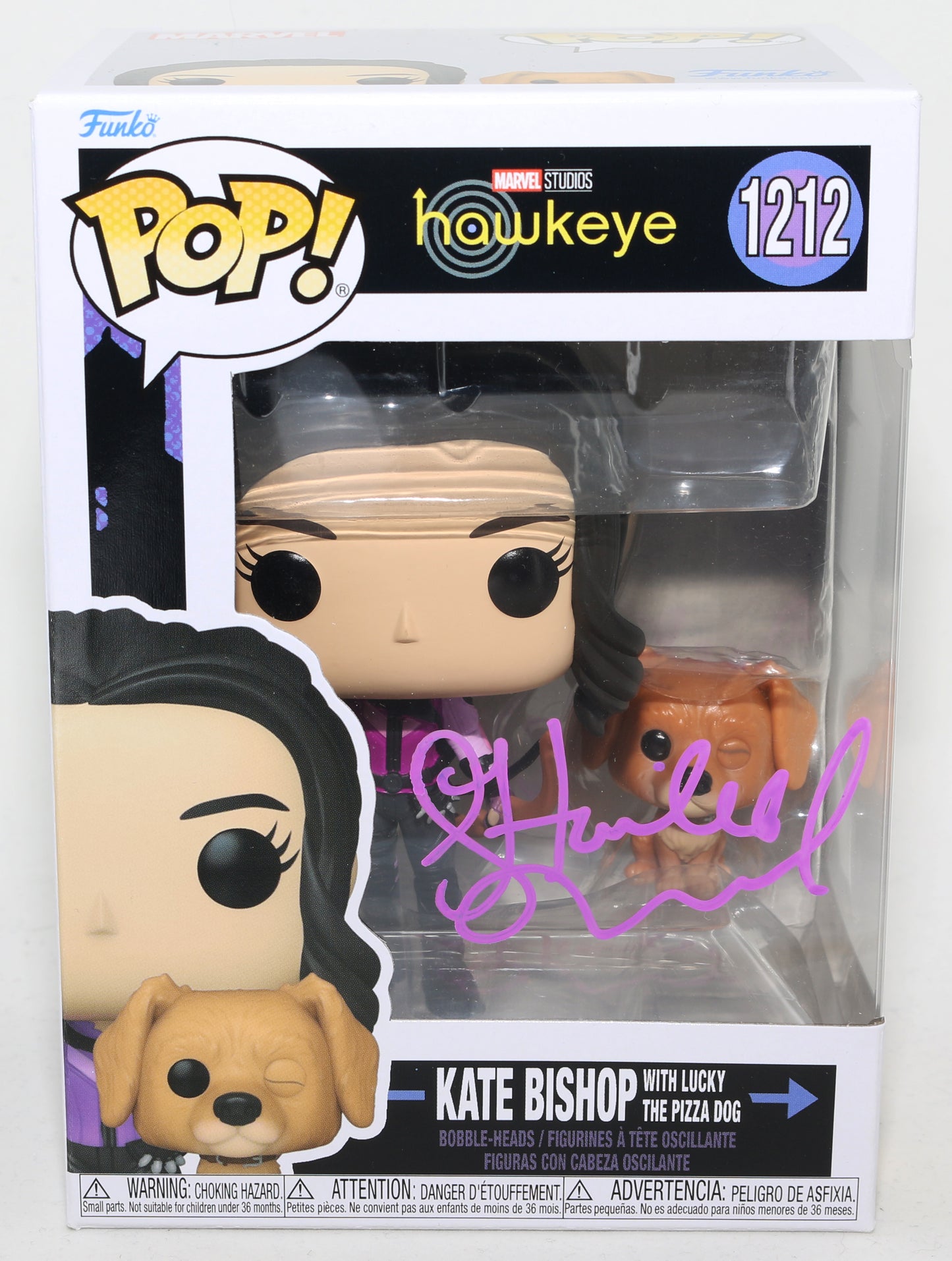 
                  
                    Hailee Steinfeld as Kate Bishop in Hawkeye Signed Funko POP! #1212
                  
                