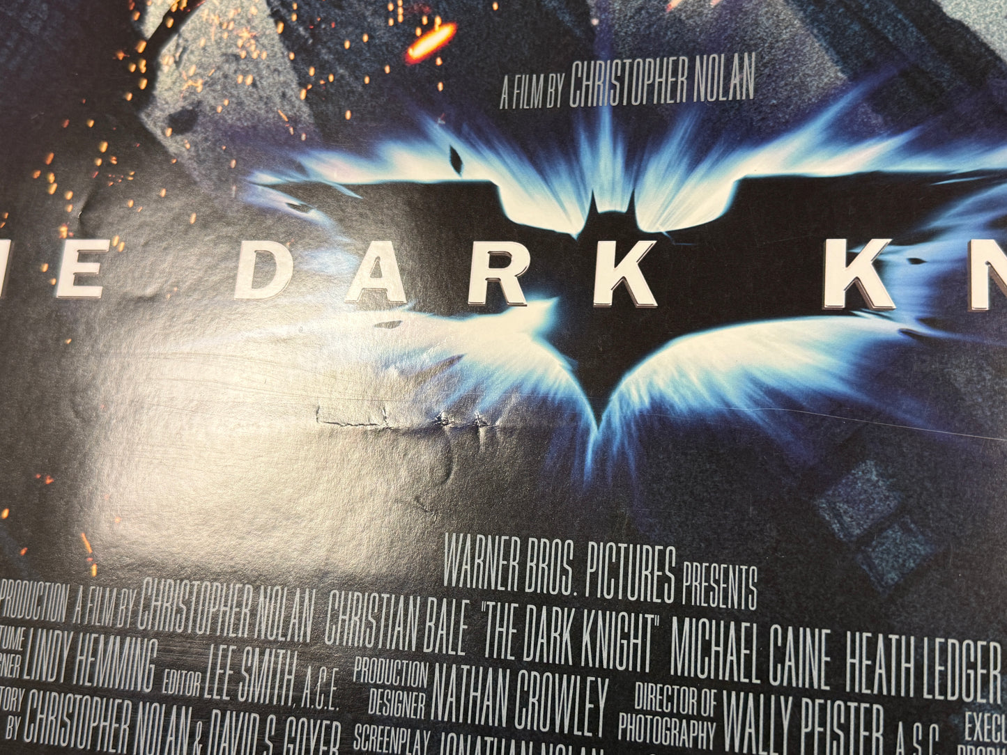 
                  
                    Christian Bale as Batman in The Dark Knight (Beckett) Signed 27x40 Poster
                  
                