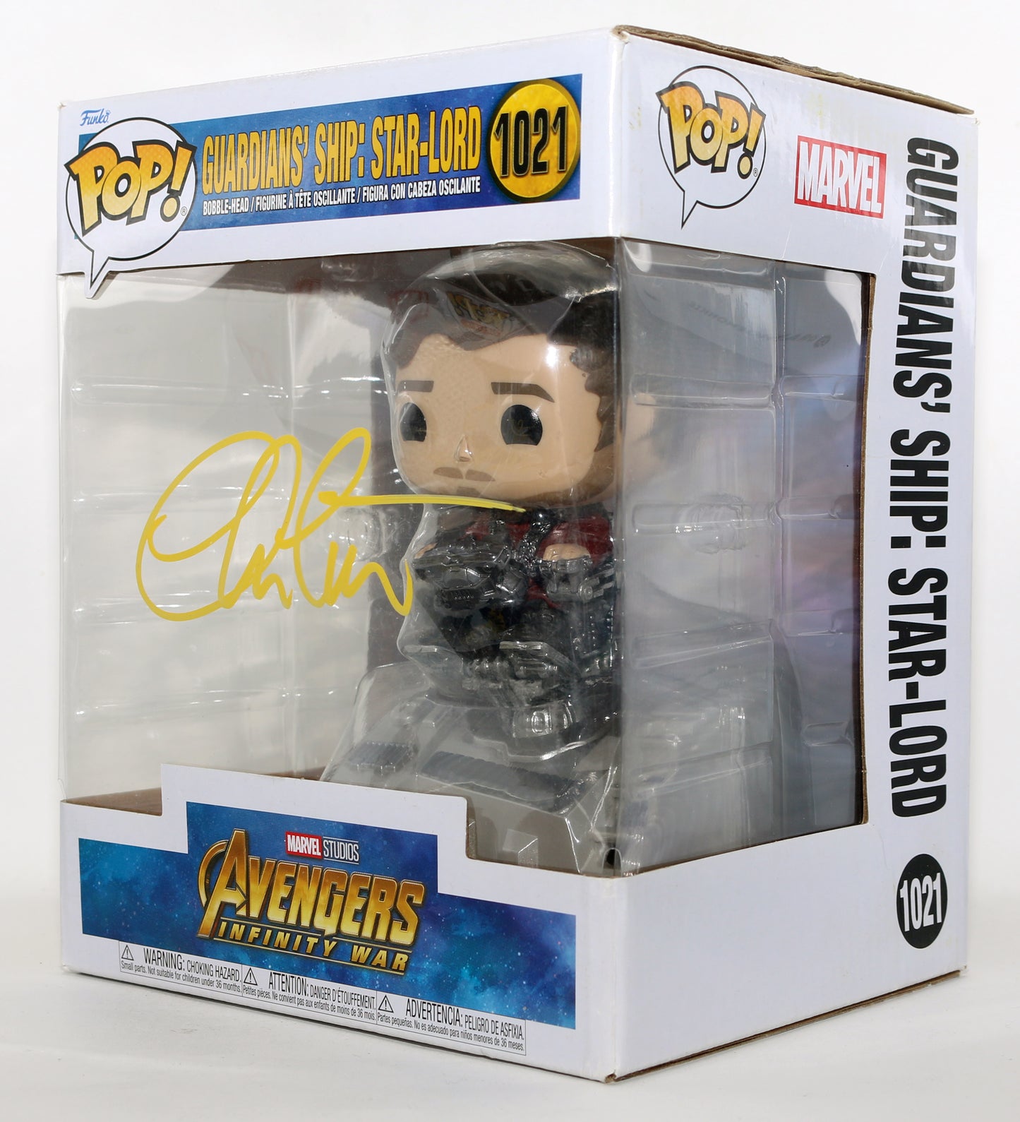 
                  
                    Chris Pratt as Peter Quill / Star-Lord in Avengers: Infinity War Signed Oversized Funko POP! #1021
                  
                