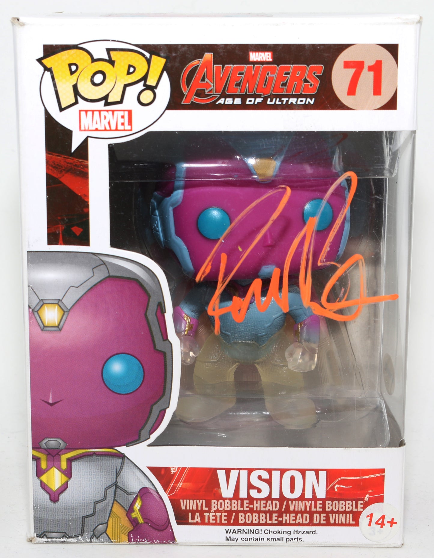 
                  
                    Paul Bettany as Vision in Avengers: Age of Ultron (COA) Signed Funko POP! #71
                  
                