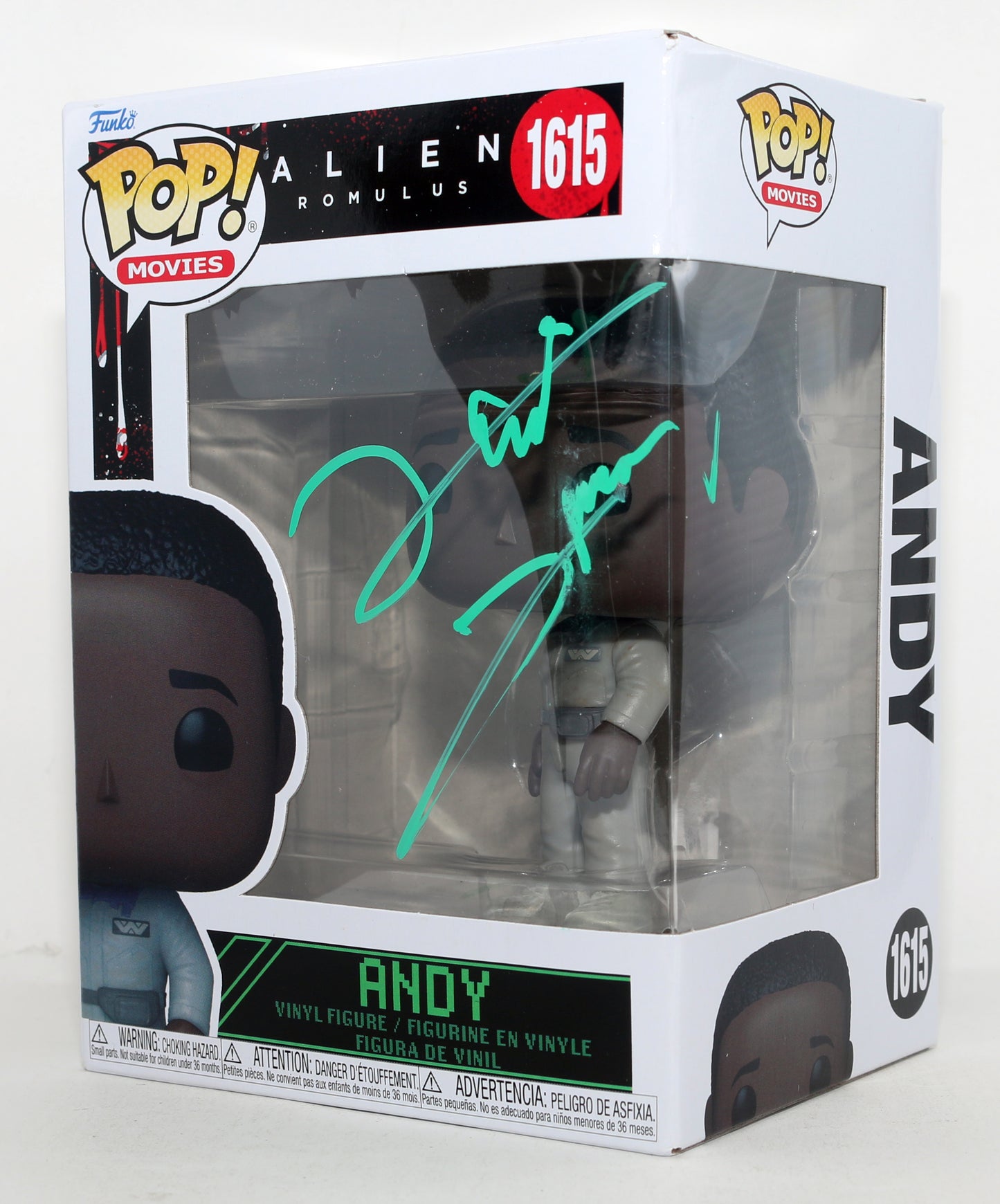 
                  
                    David Jonsson as Andy in Alien: Romulus Signed Funko POP! #1615
                  
                