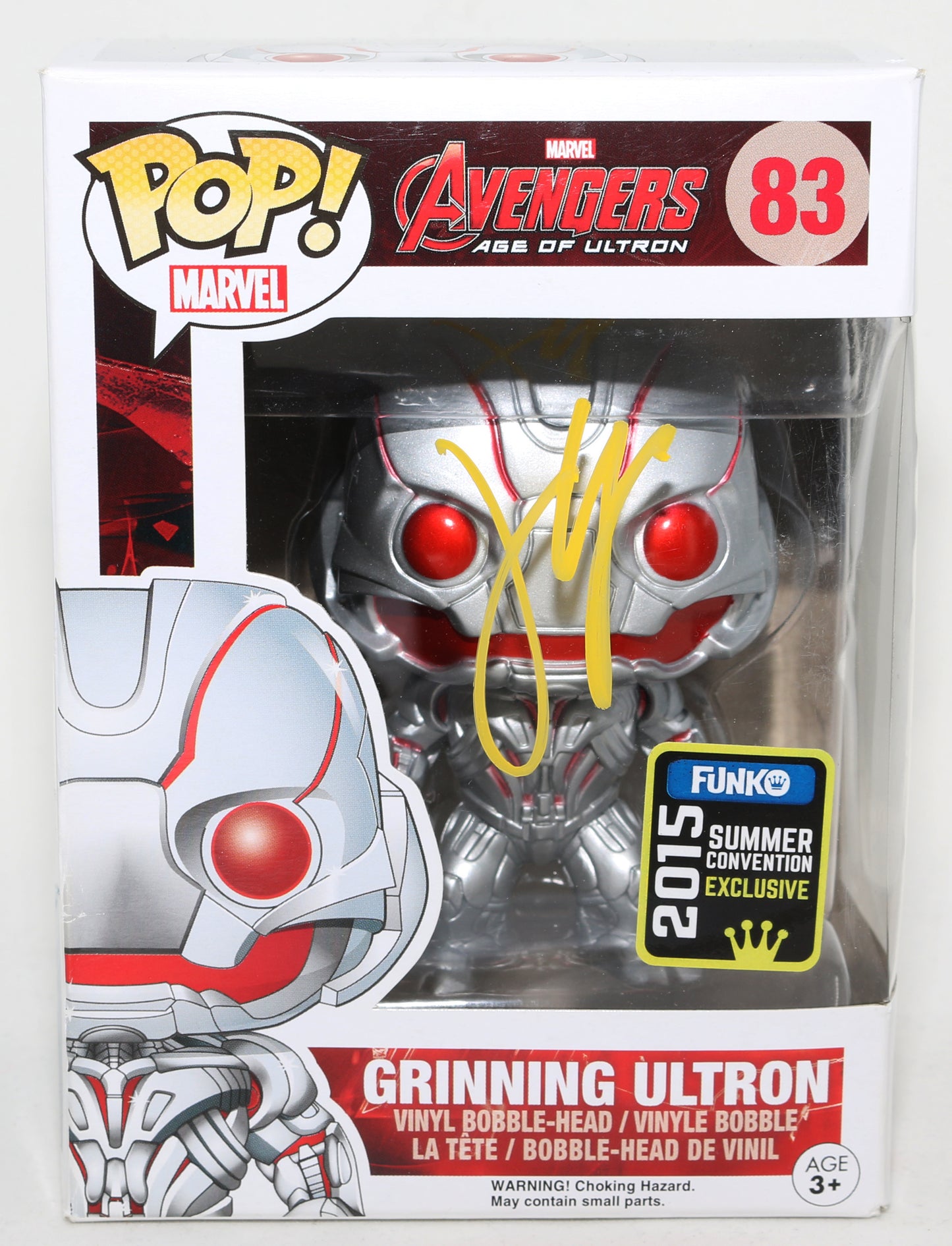 
                  
                    James Spader as Ultron in Avengers: Age of Ultron 2015 Summer Convention Exclusive Signed Funko POP! #83
                  
                
