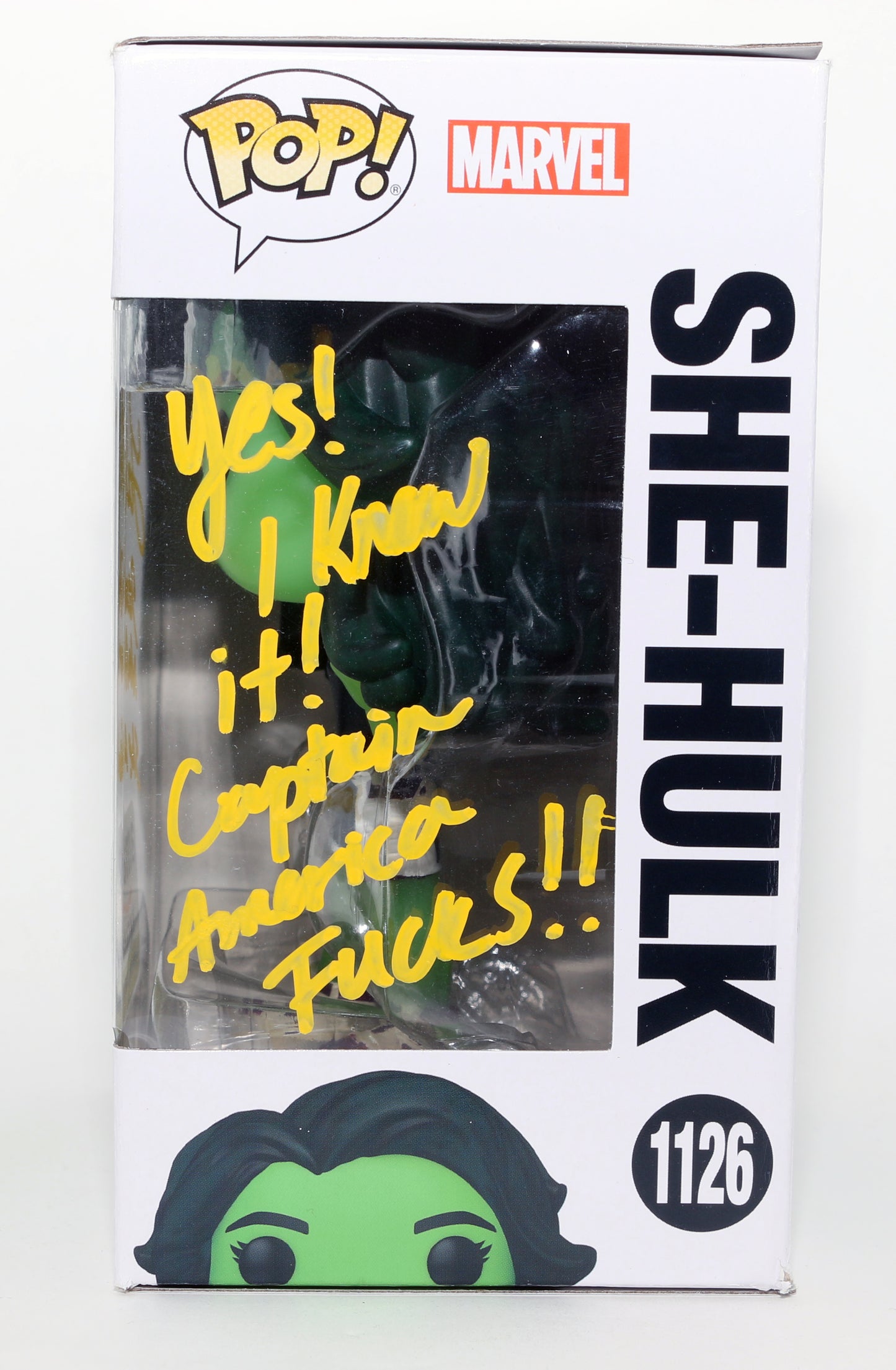 
                  
                    Tatiana Maslany as She-Hulk in She-Hulk GITD Amazon Exclusive Signed Funko POP! #1126 with Character Name & Quote
                  
                