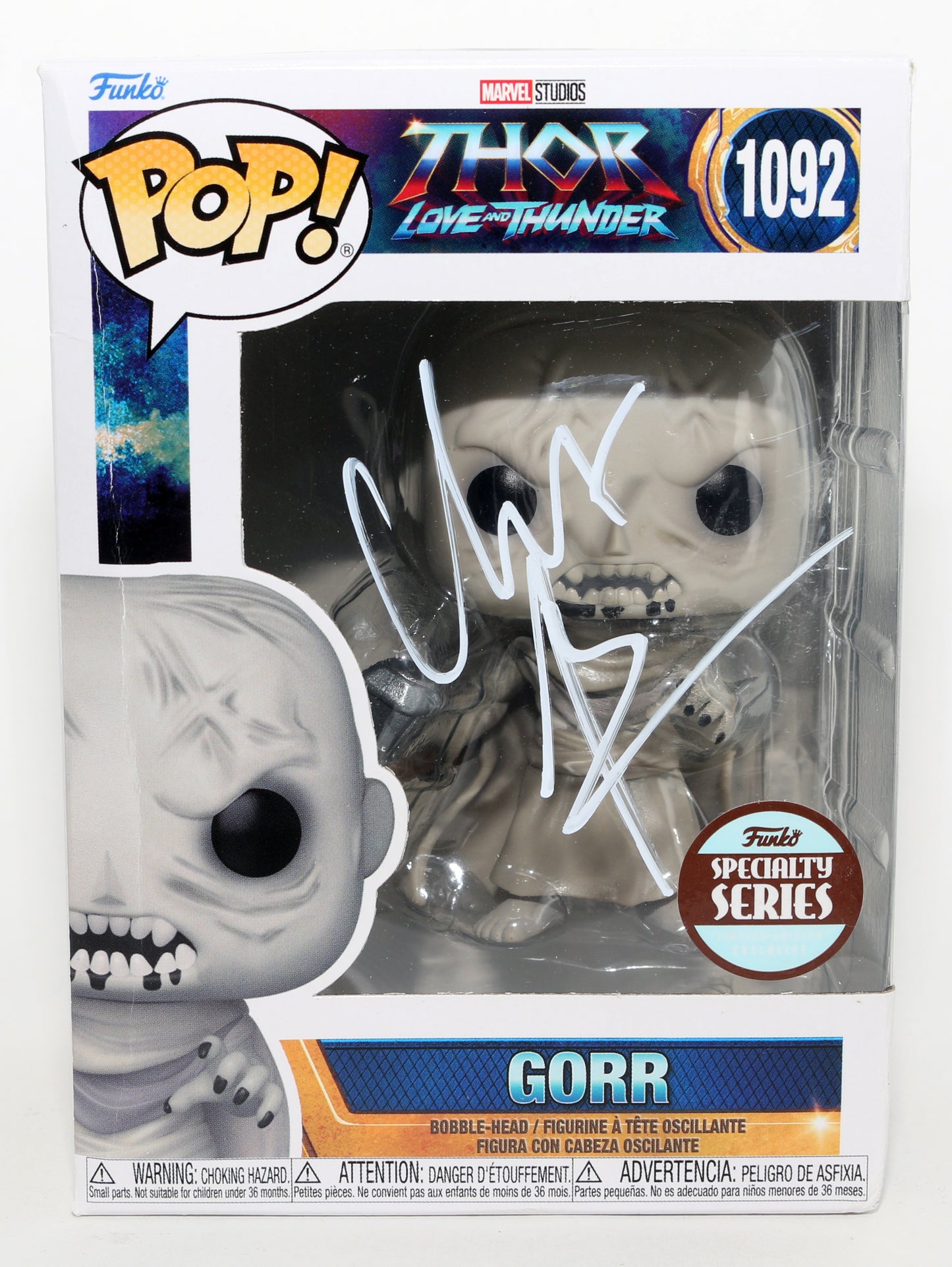 
                  
                    Christian Bale as Gorr the God Butcher in Thor: Love & Thunder Specialty Series Signed Funko POP! #1092
                  
                